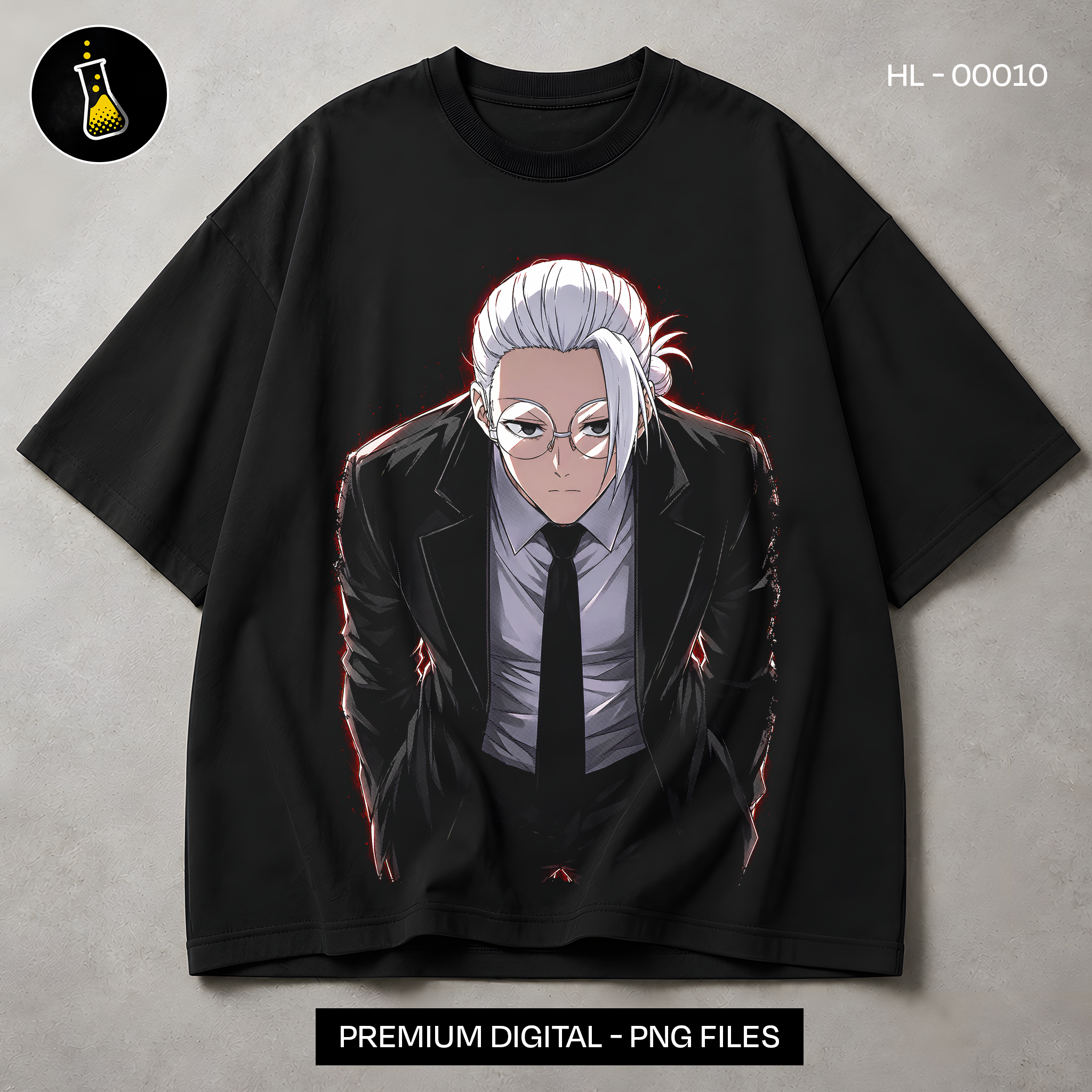 Kishibe Devil Hunter Veteran Print - black t-shirt mockup HL-00010