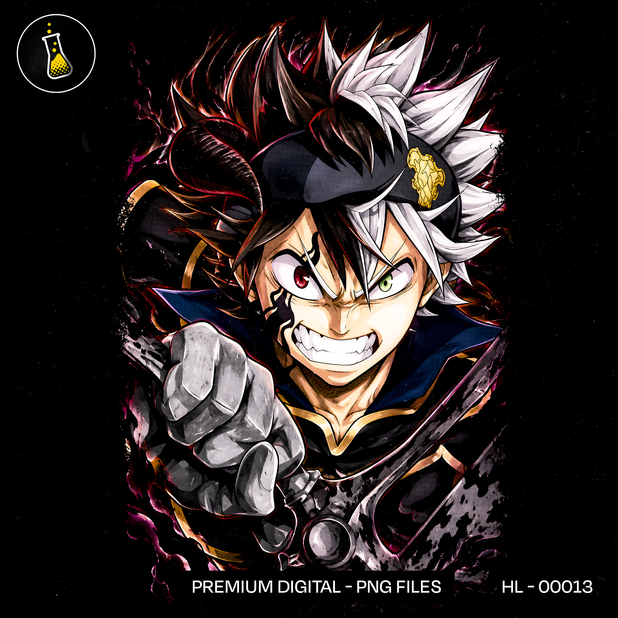 Asta Black Bull Anti-Magic Print