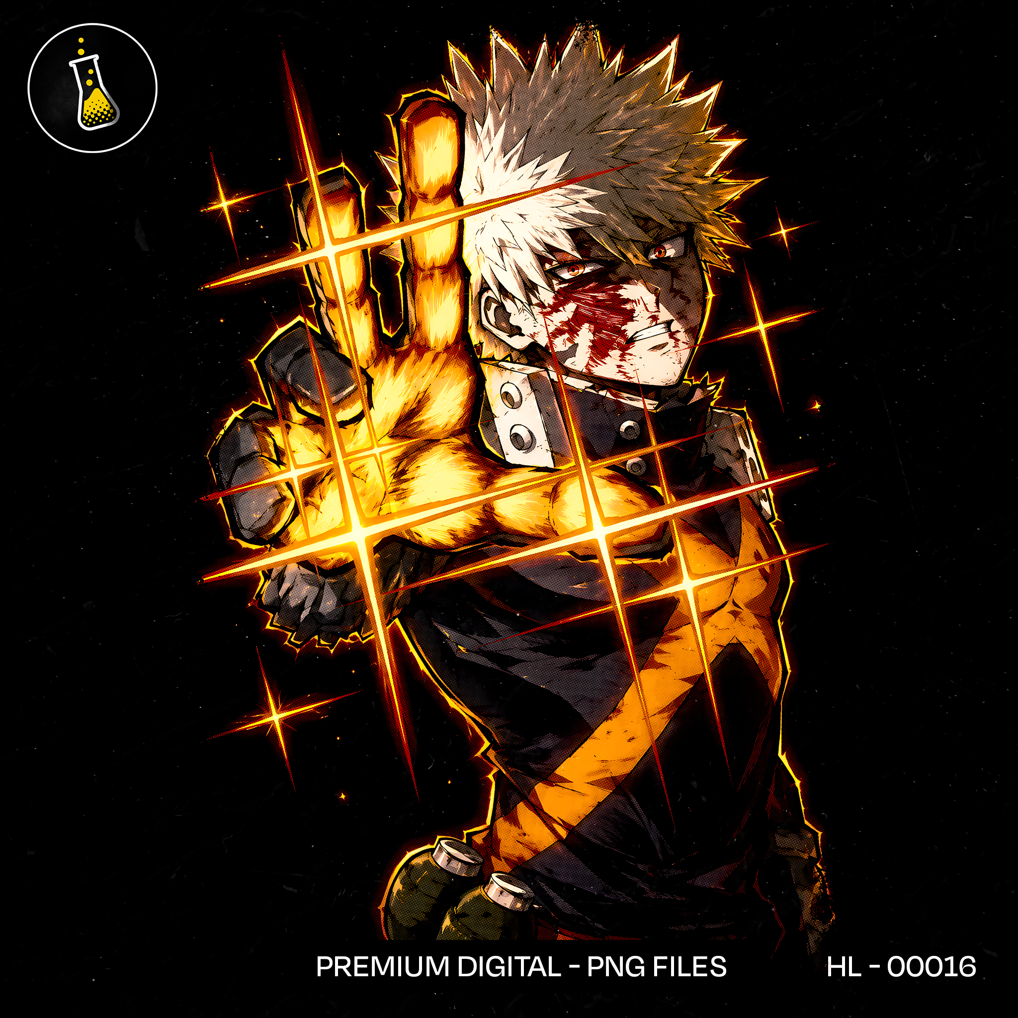 Bakugo Katsuki Explosion Grenade Print