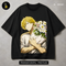 Denji Chainsaw Man Bouquet Print - black t-shirt mockup HL-00018