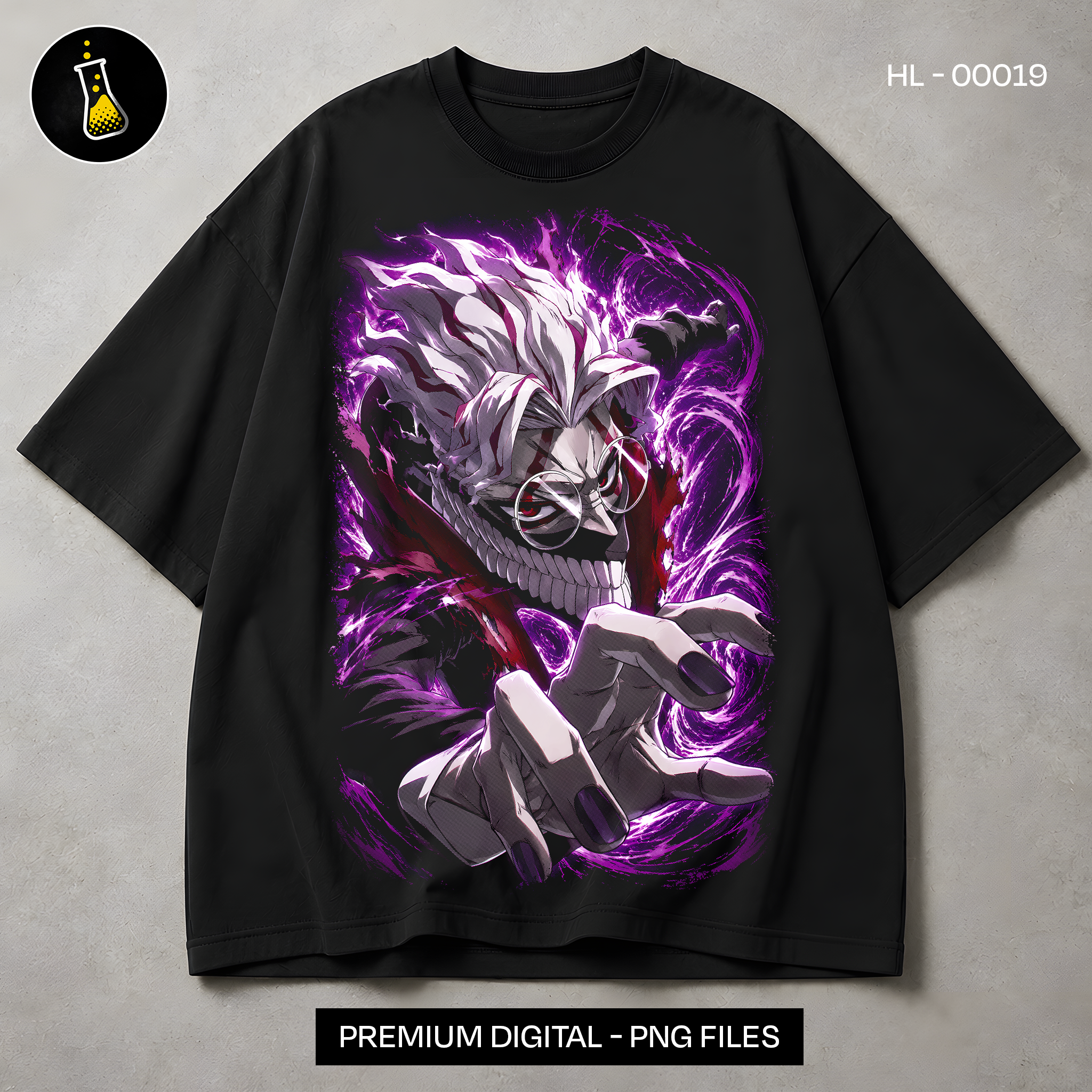 Kaneki Ken Centipede Mask Print - black t-shirt mockup HL-00019