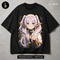 Frieren Elf Mage Portrait Print - black t-shirt mockup HL-00022