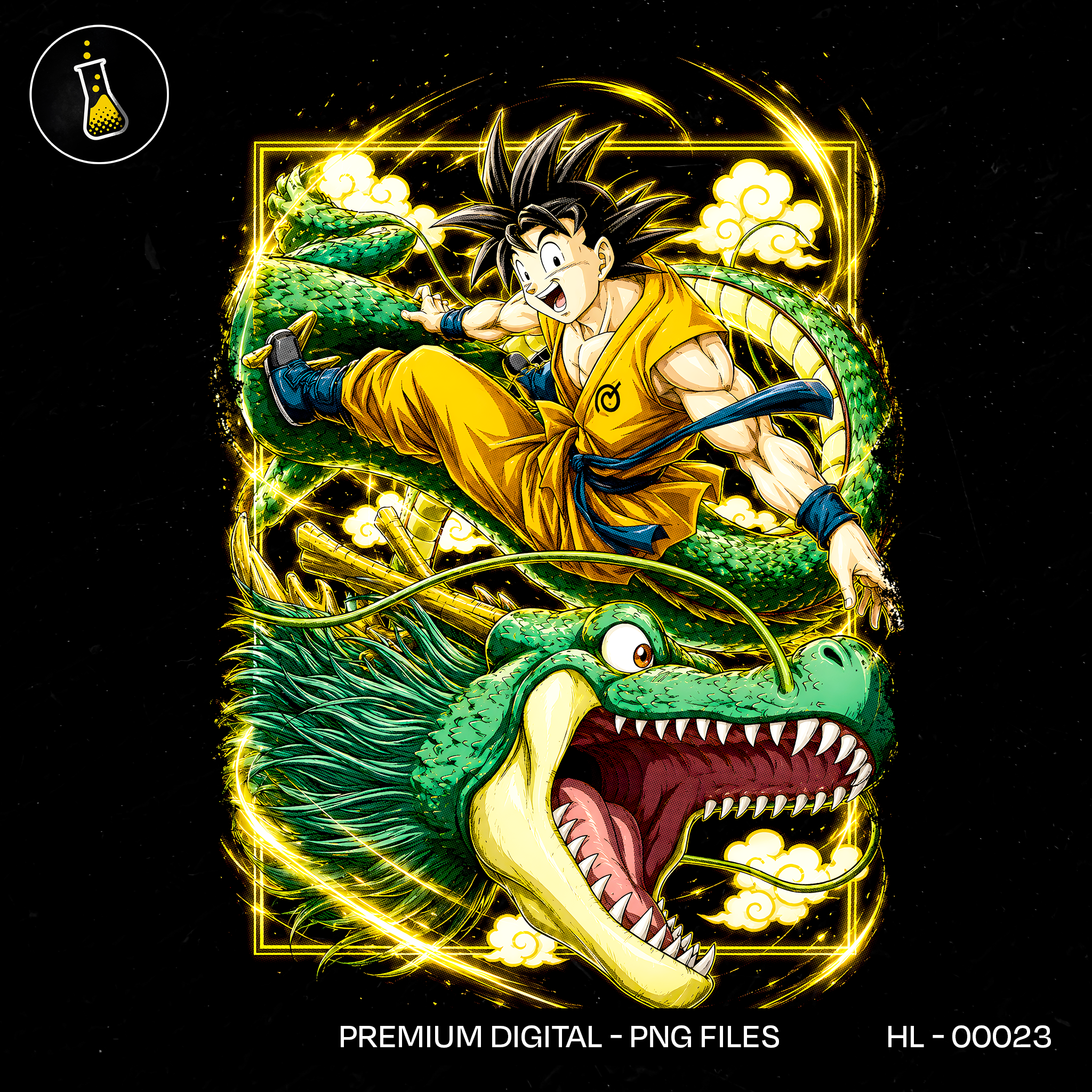 Kid Goku and Shenron Eternal Dragon Print