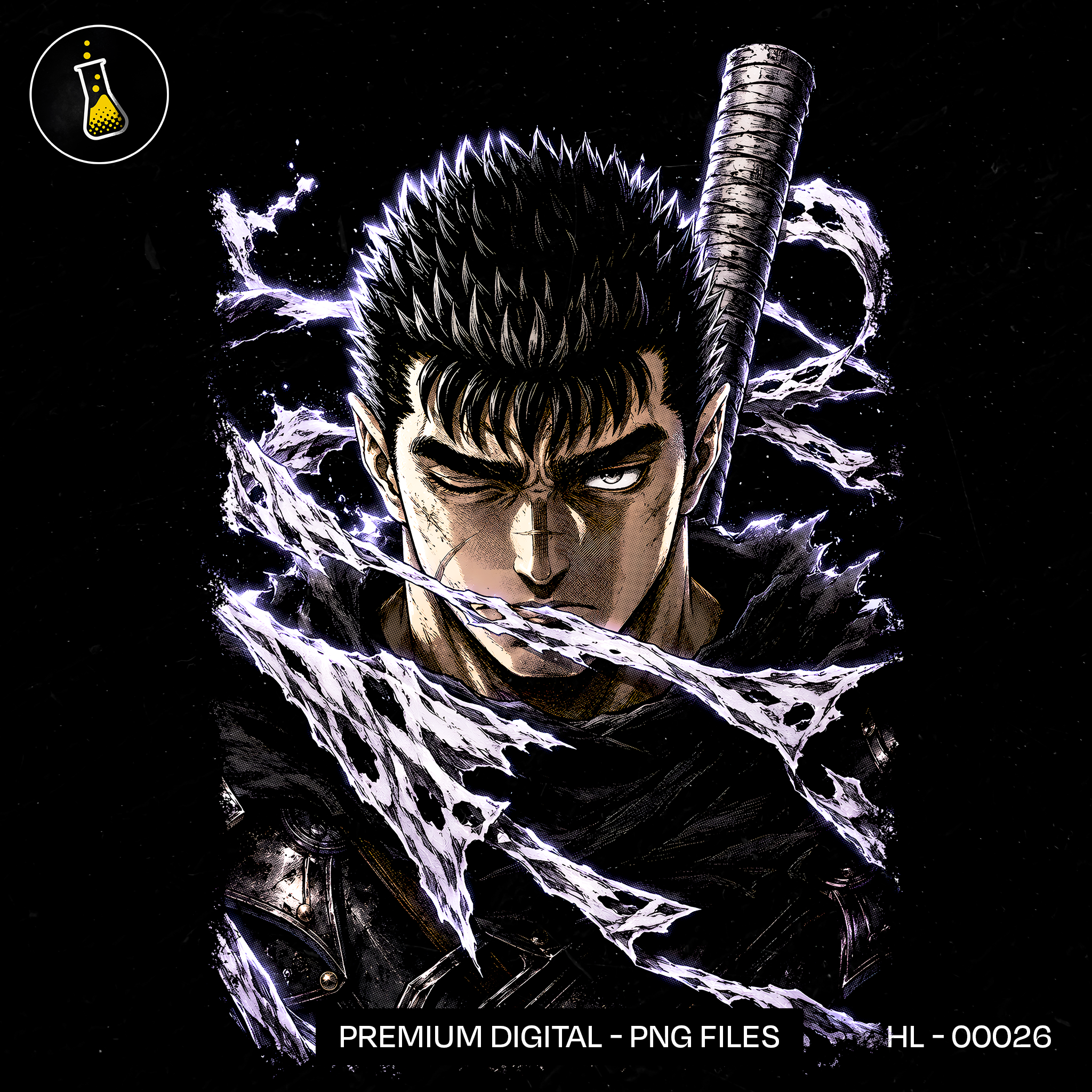 Guts Black Swordsman Dragon Slayer Print
