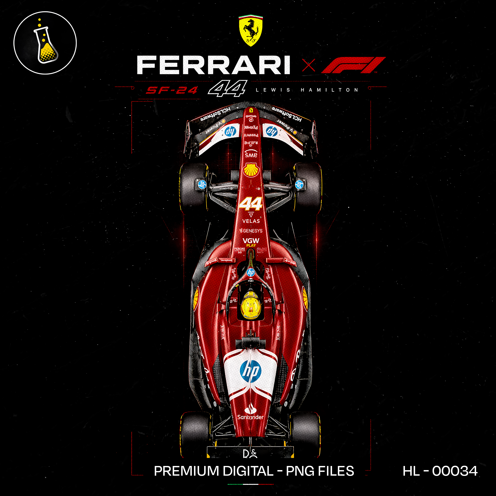 Lewis Hamilton Ferrari F1 Print