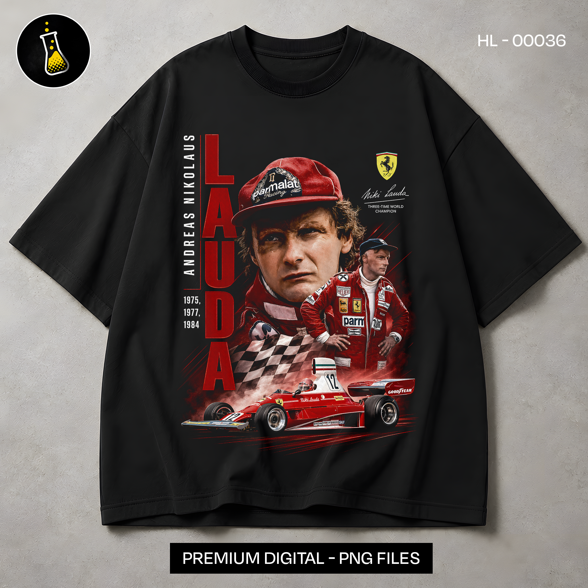 Niki Lauda Ferrari F1 Legend Print