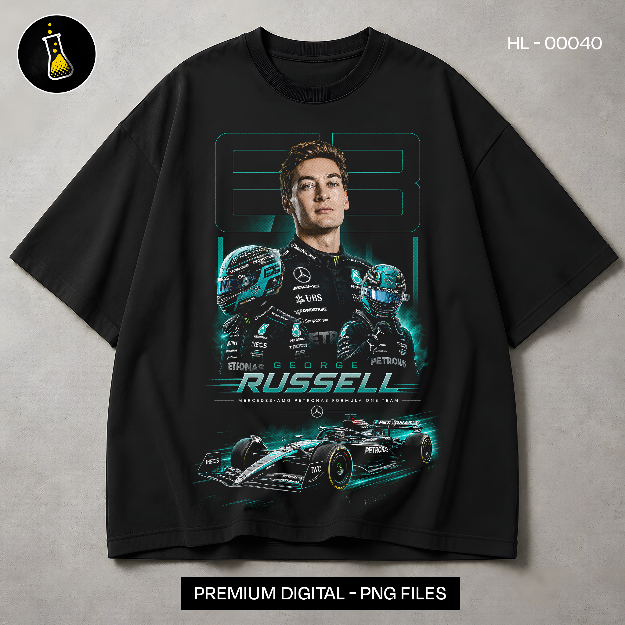 George Russell Mercedes F1 Print