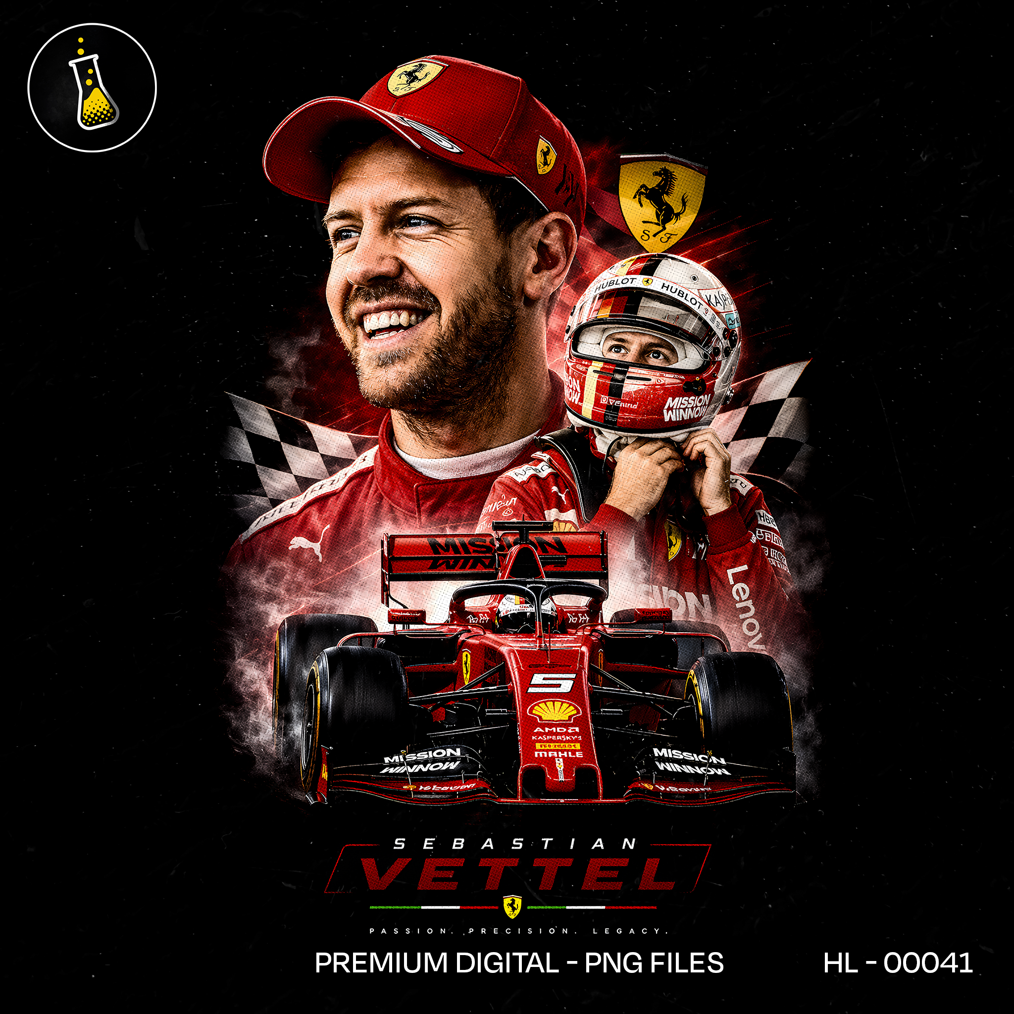 Sebastian Vettel Ferrari F1 Print