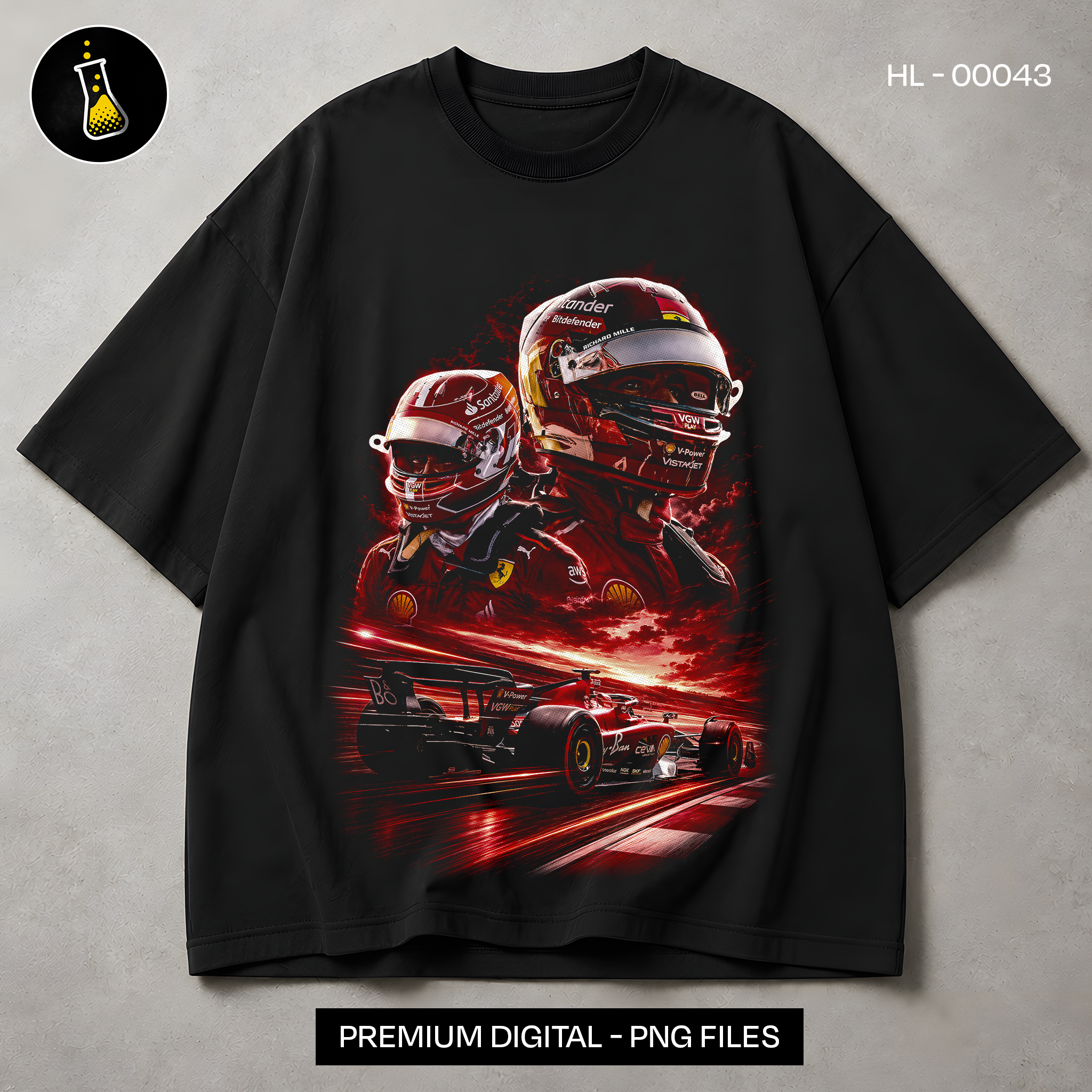 Ferrari Duo Leclerc & Sainz F1 Print