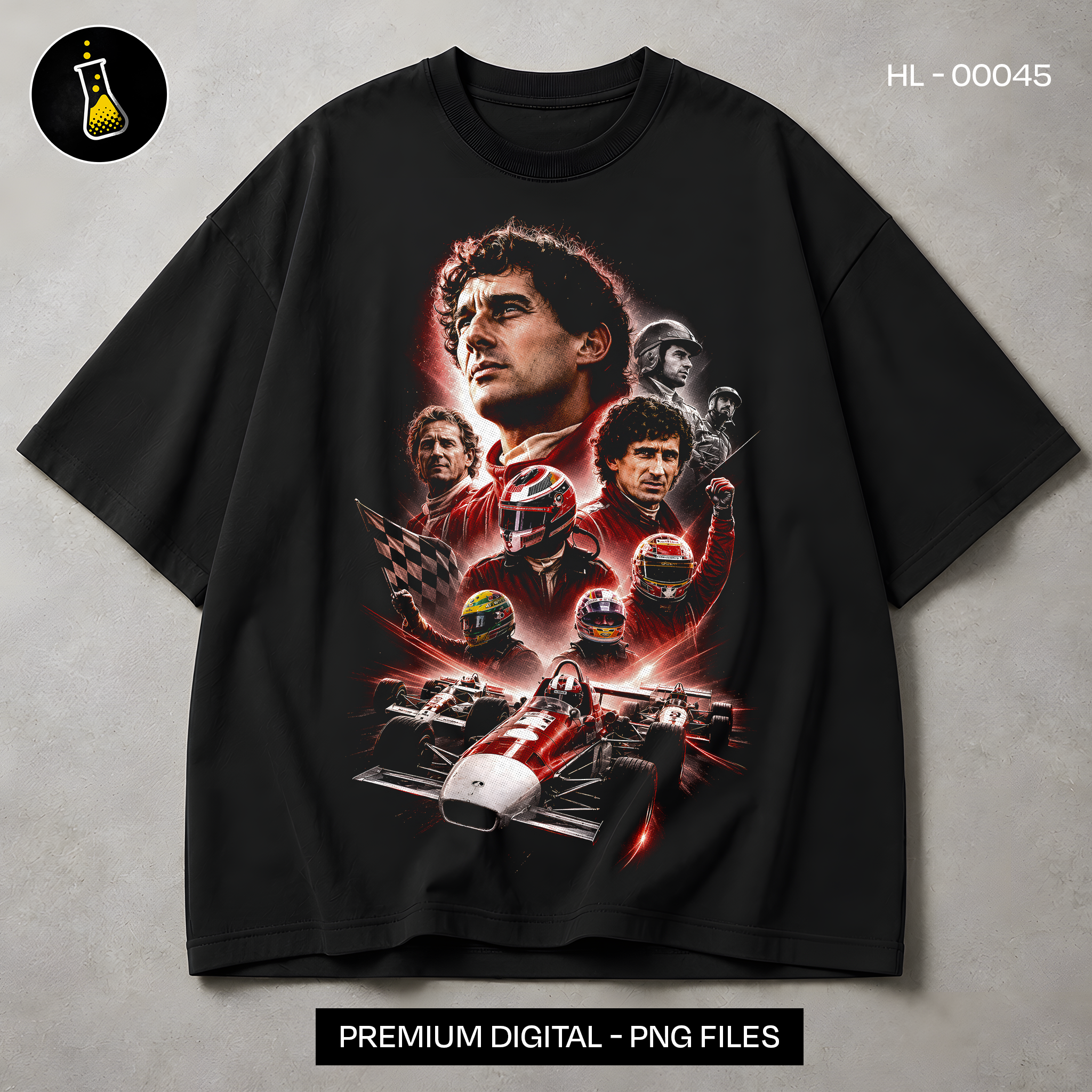 Ayrton Senna & F1 Legends Print