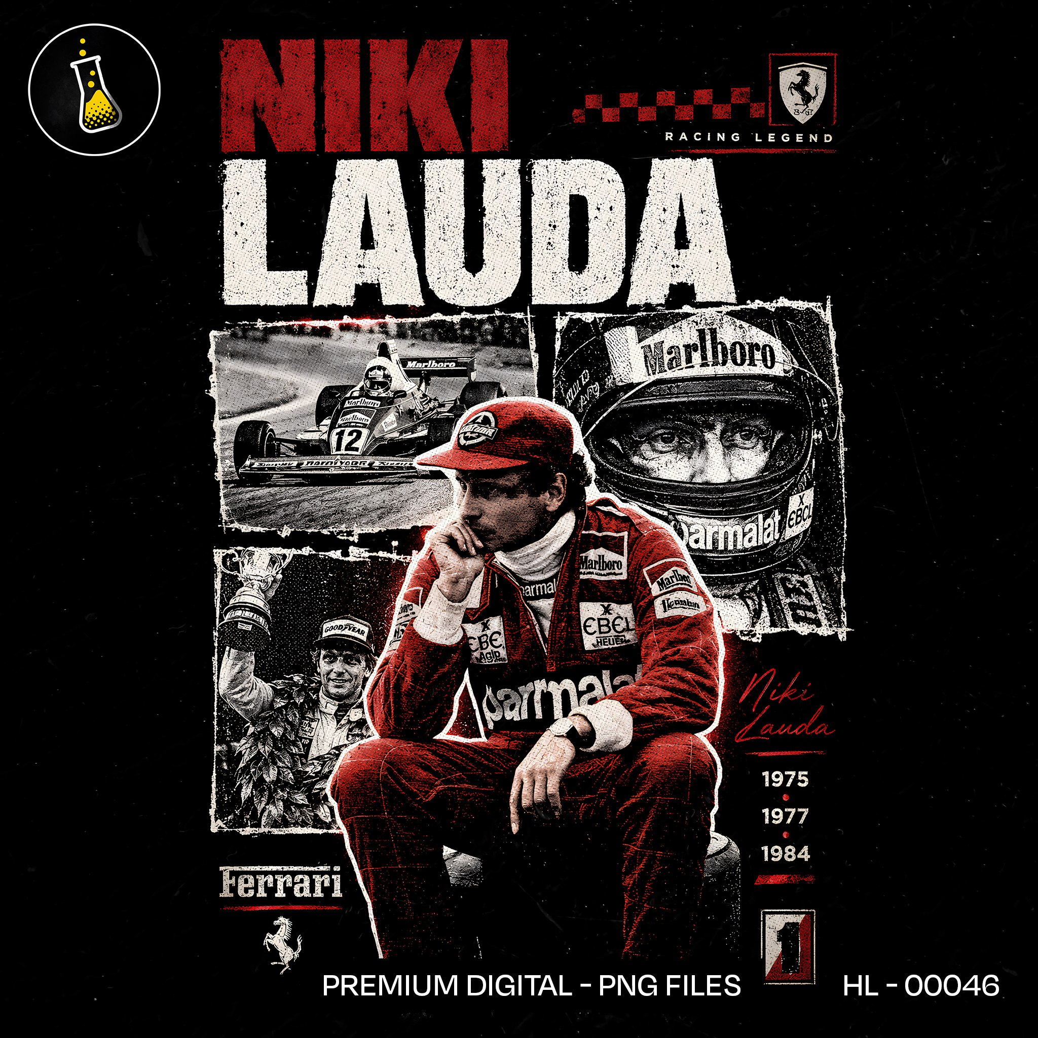 Niki Lauda Racing Legend F1 Print