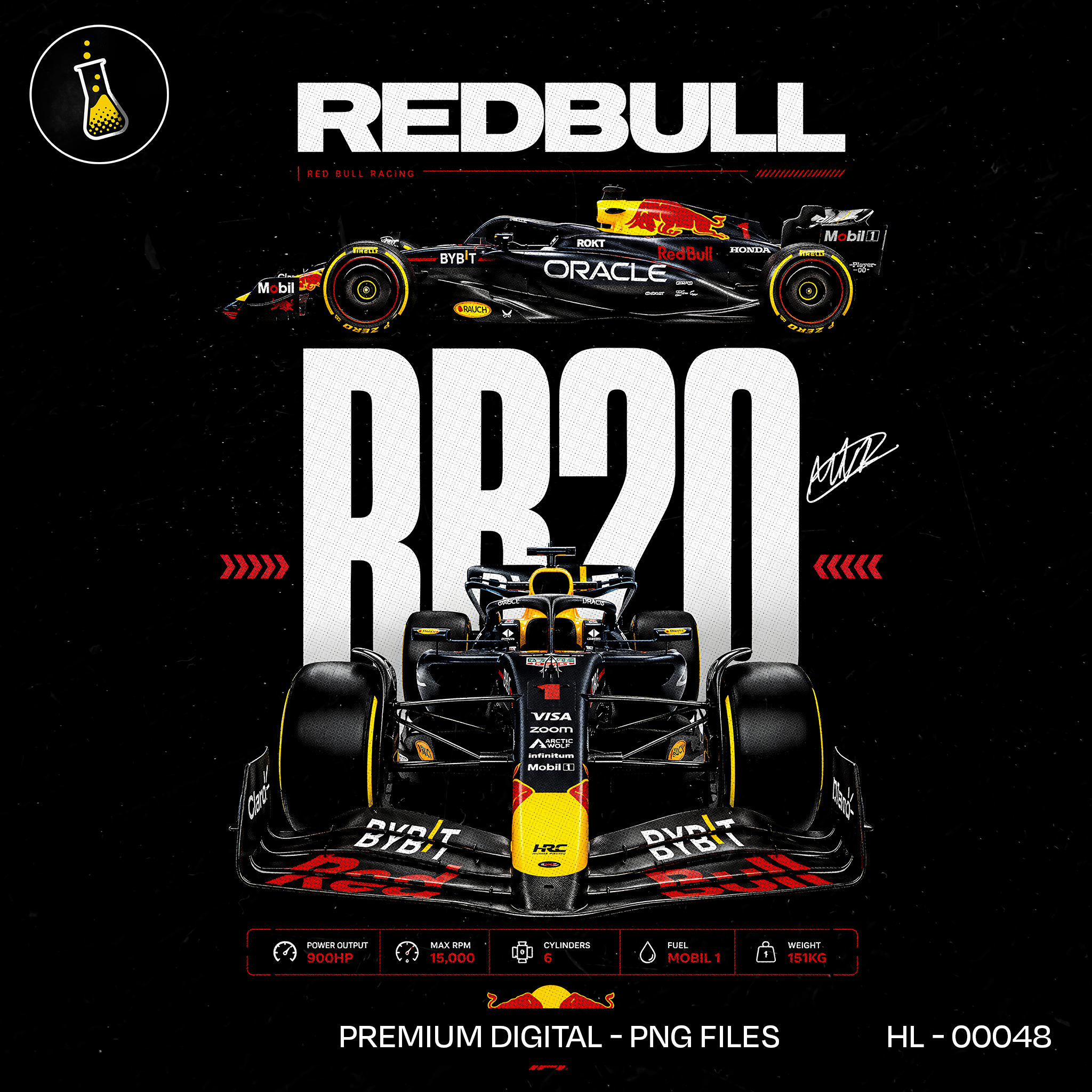 Red Bull RB20 F1 Car Print