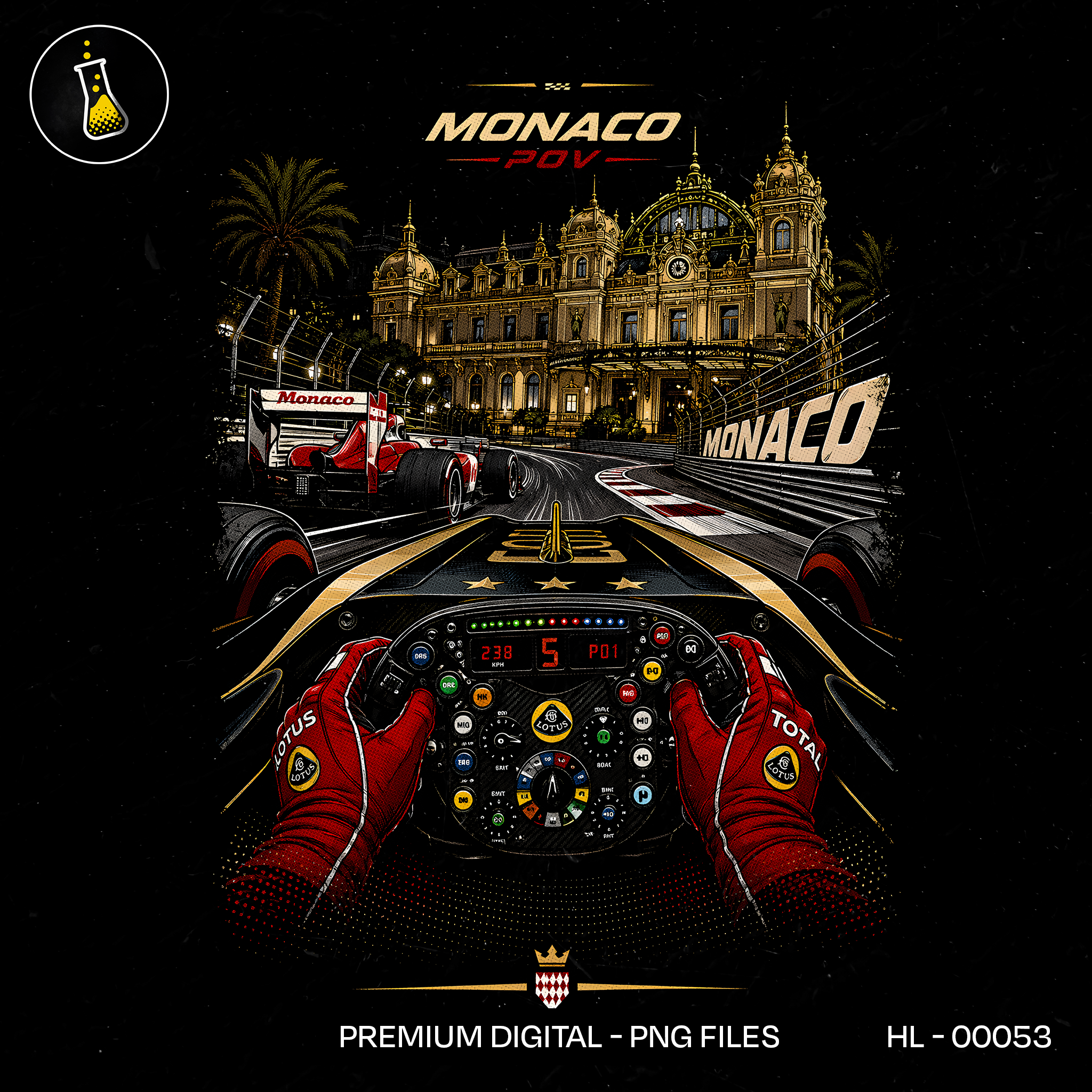 Monaco GP Lotus Cockpit F1 Print