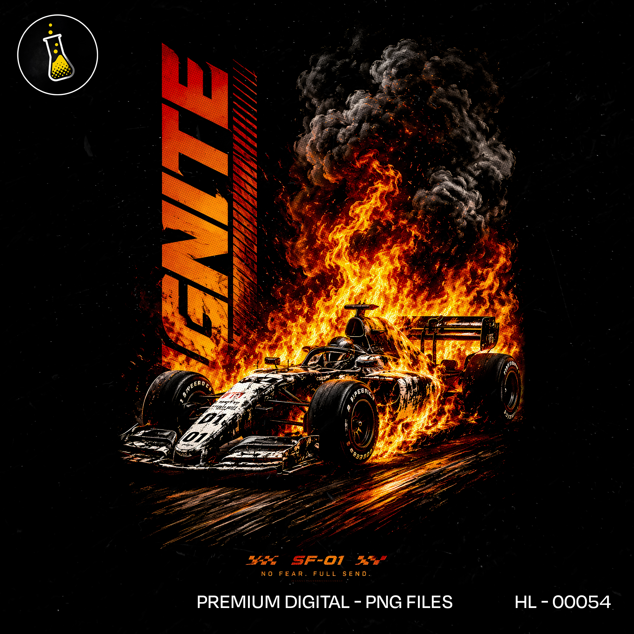 Ignite F1 Fire Racing Print