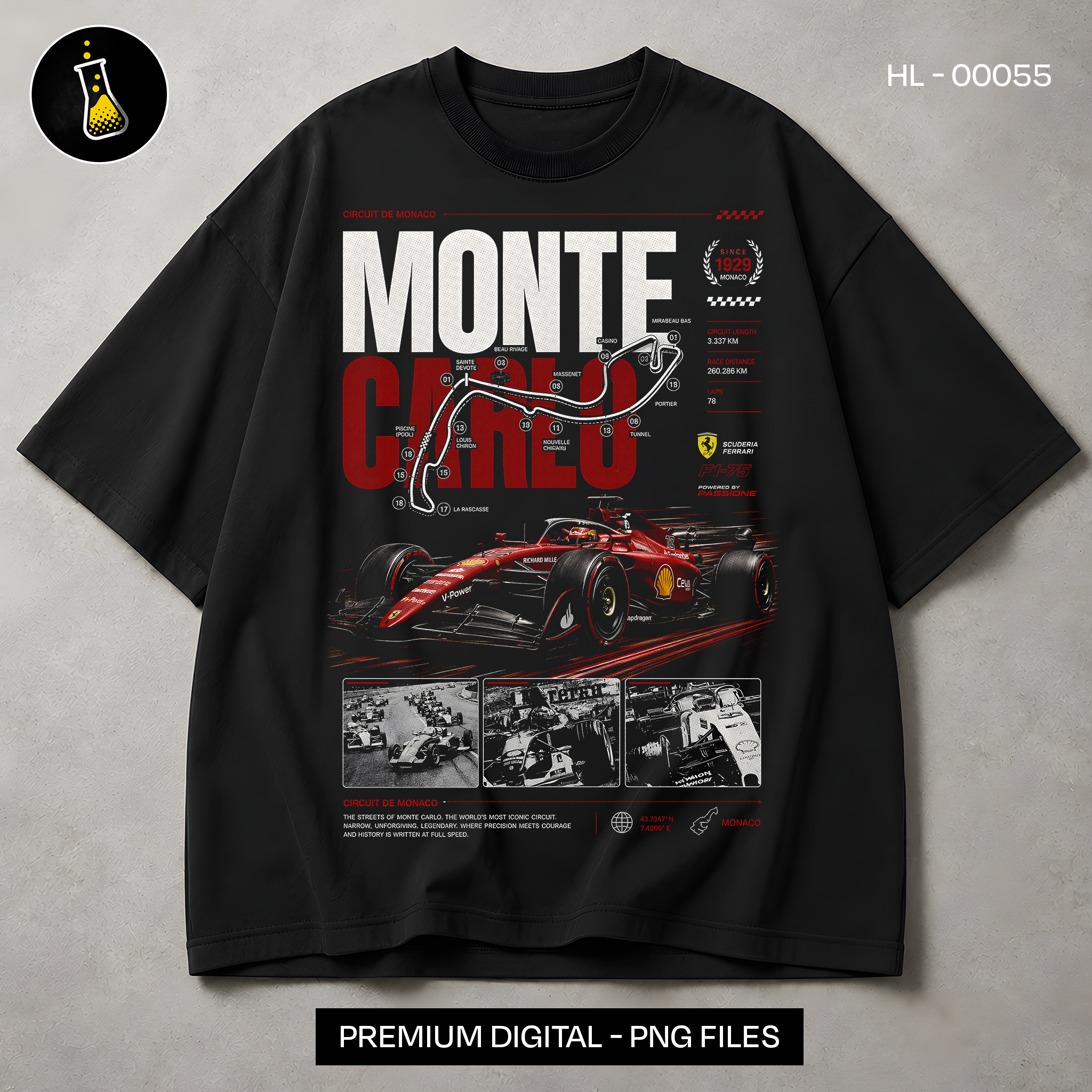 Monte Carlo Circuit Ferrari F1 Print