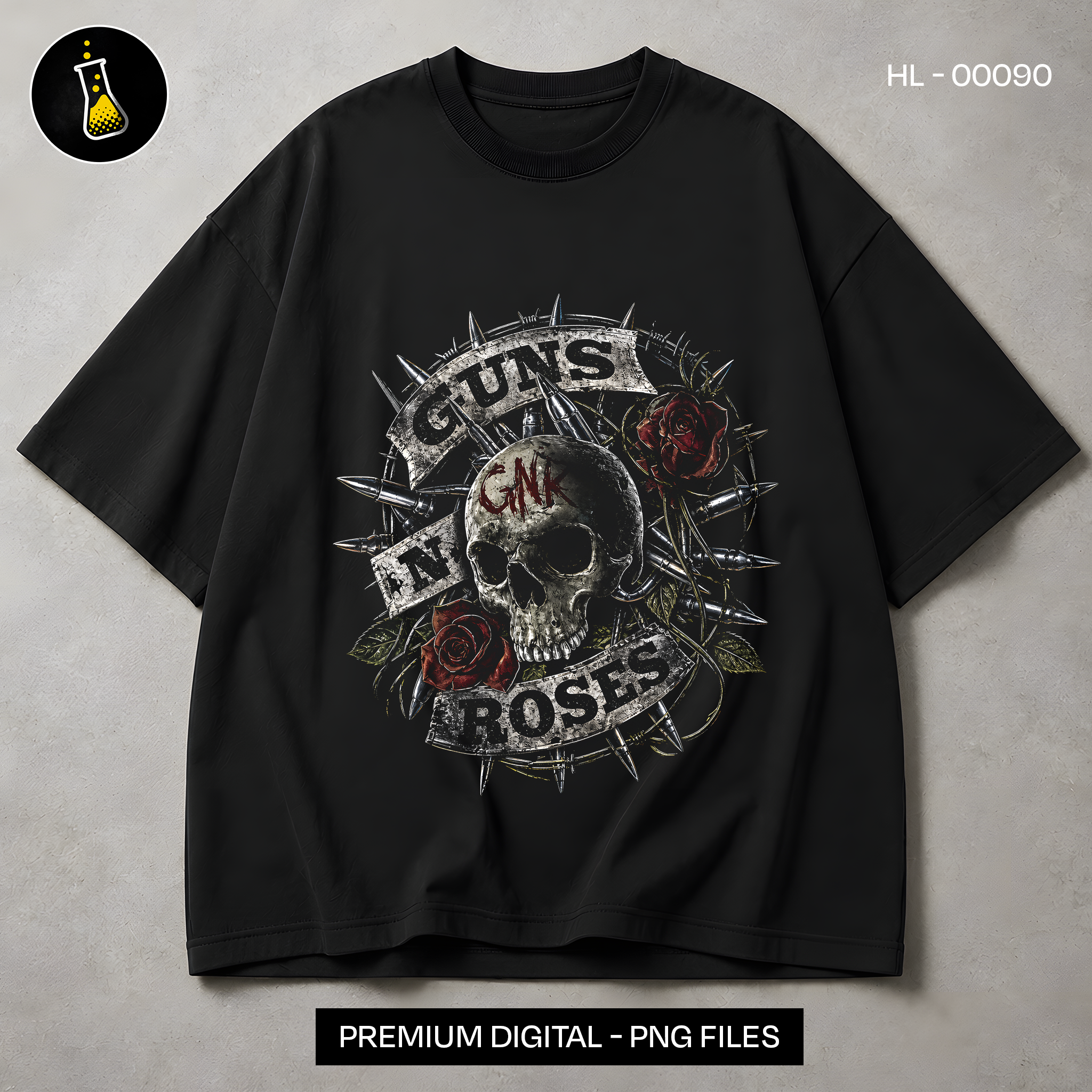 Guns N Roses Skull Rock Print