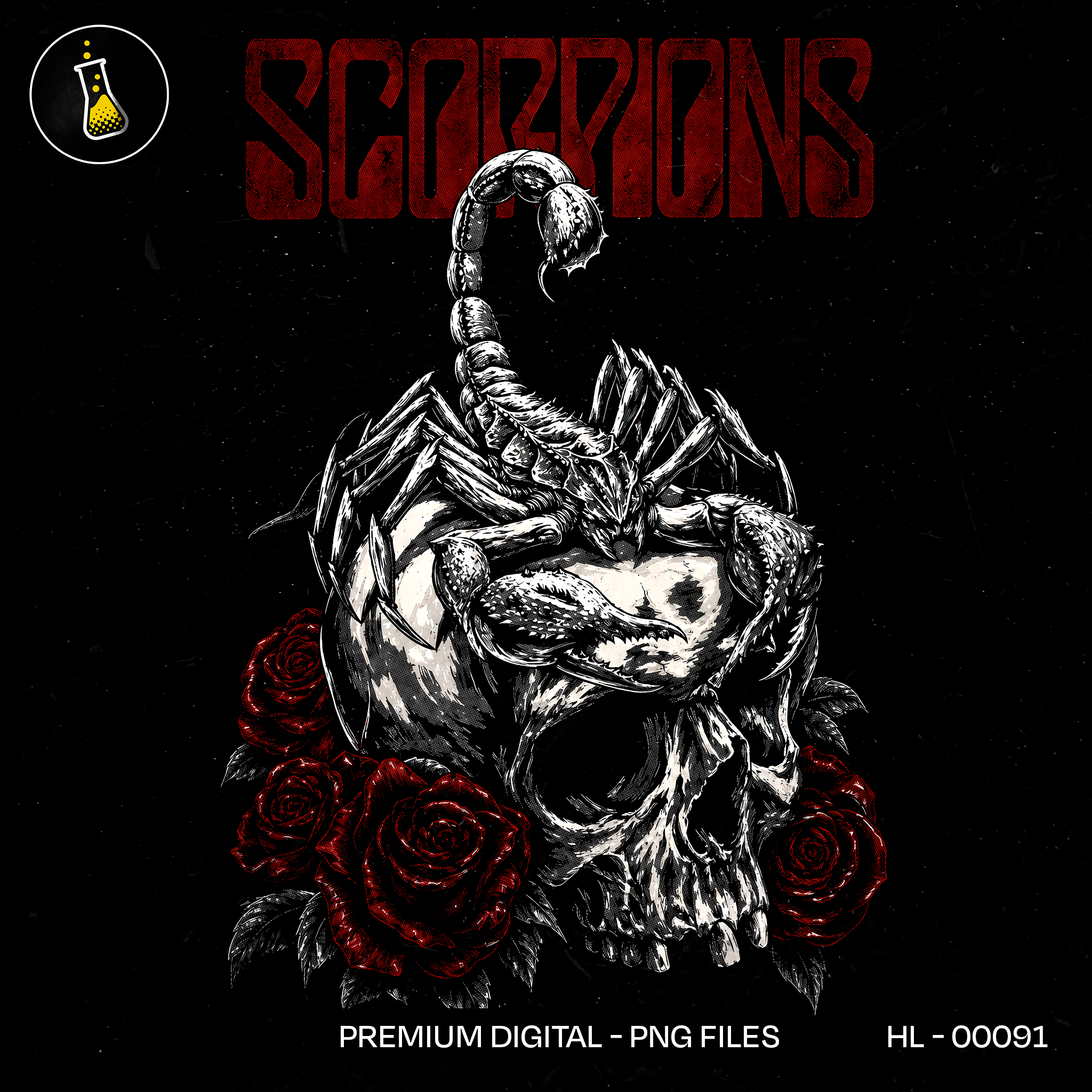 Scorpions Skull Rock Print