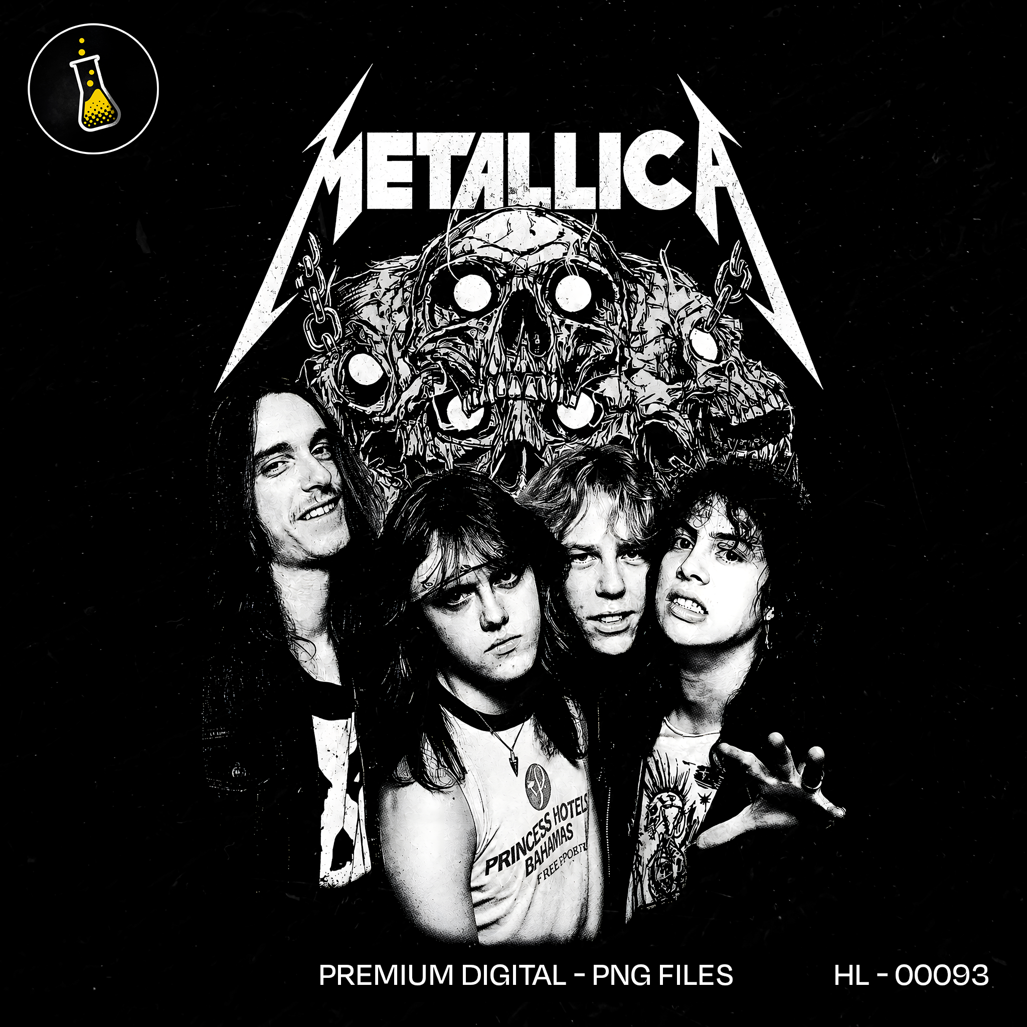 Metallica Band Portrait Rock Print