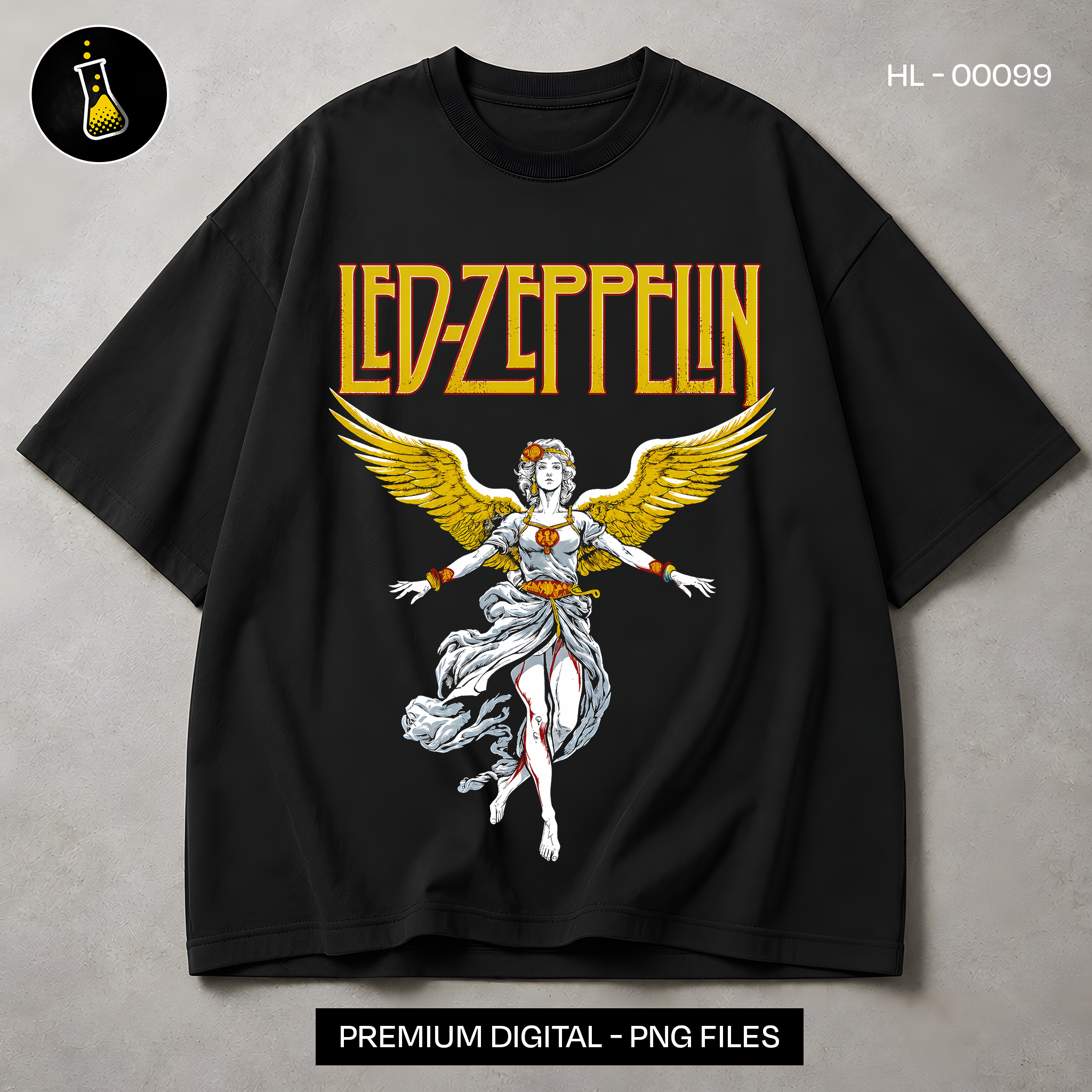 Led Zeppelin Swan Song Angel Rock Print