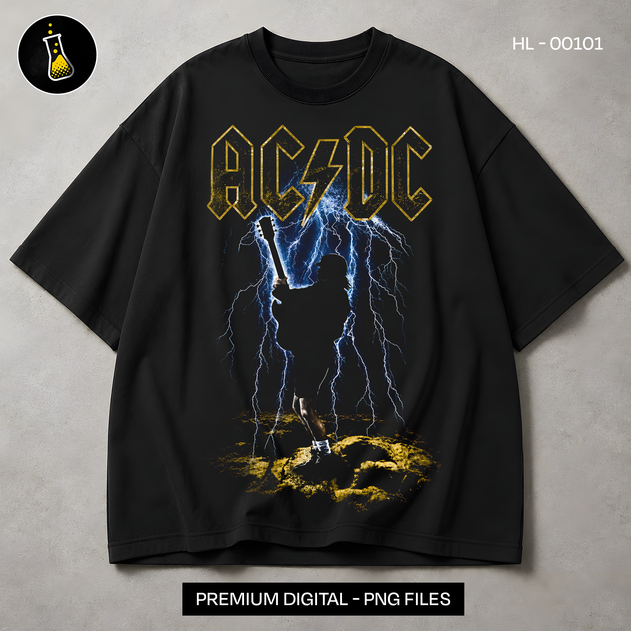 AC/DC Lightning Rock Print