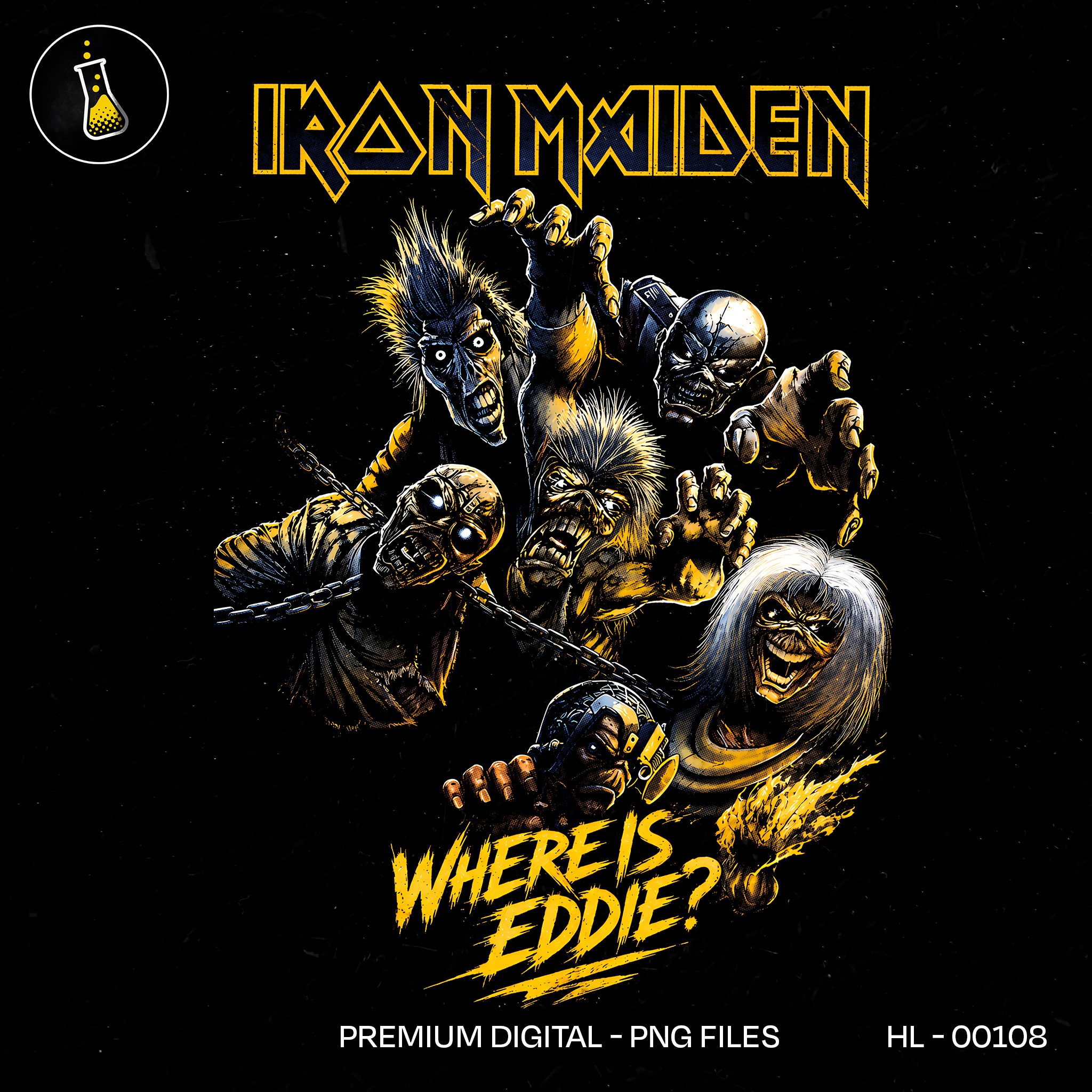 Iron Maiden Where Is Eddie Rock Print