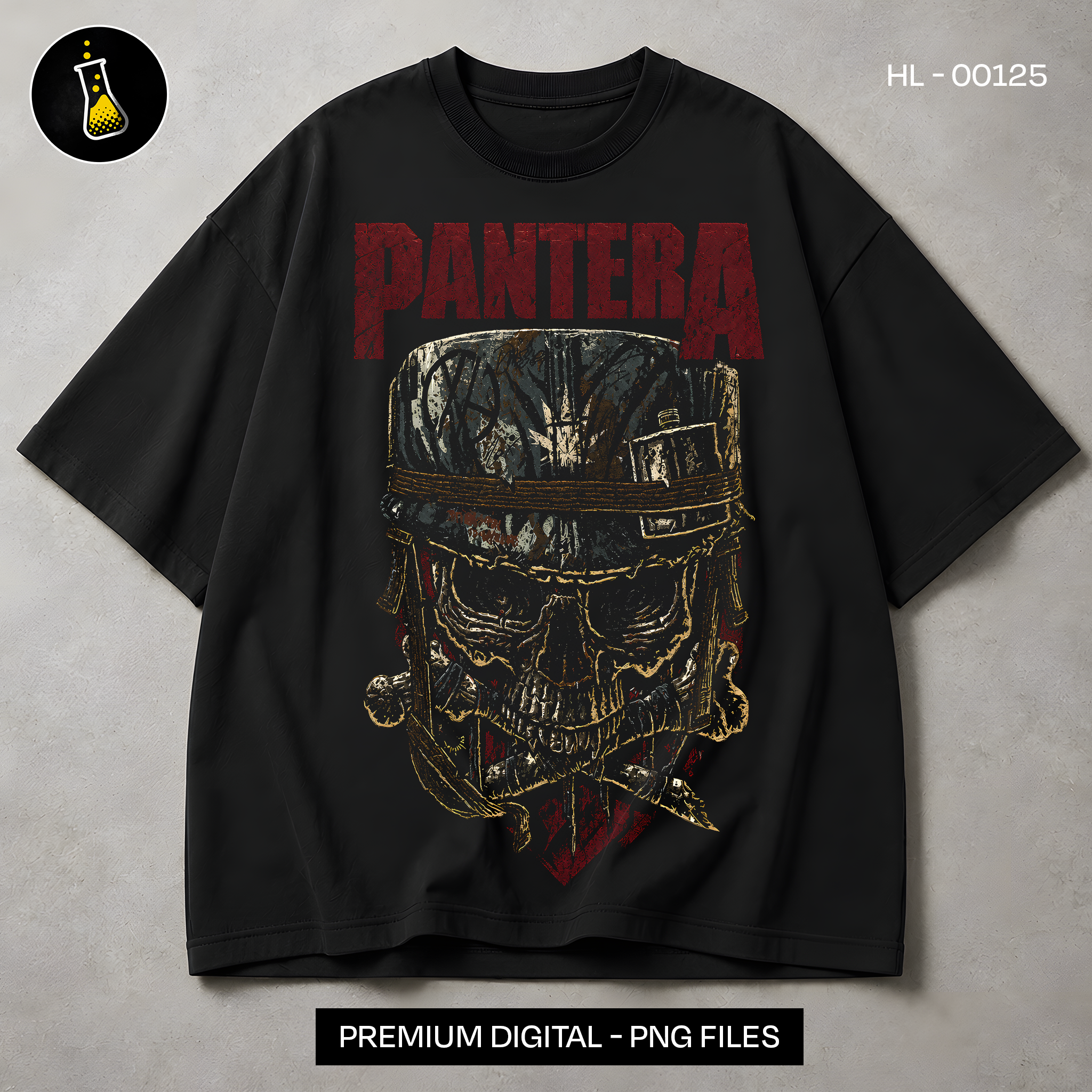 Pantera Skull Groove Metal Print