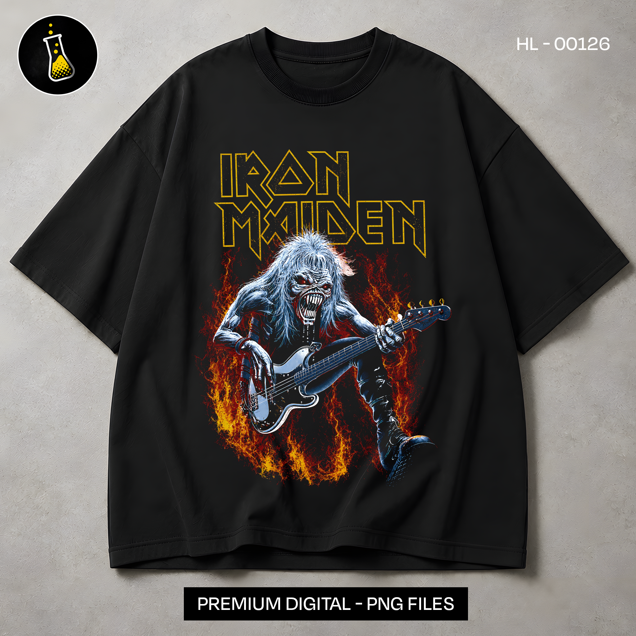 Iron Maiden Eddie Bassist Rock Print