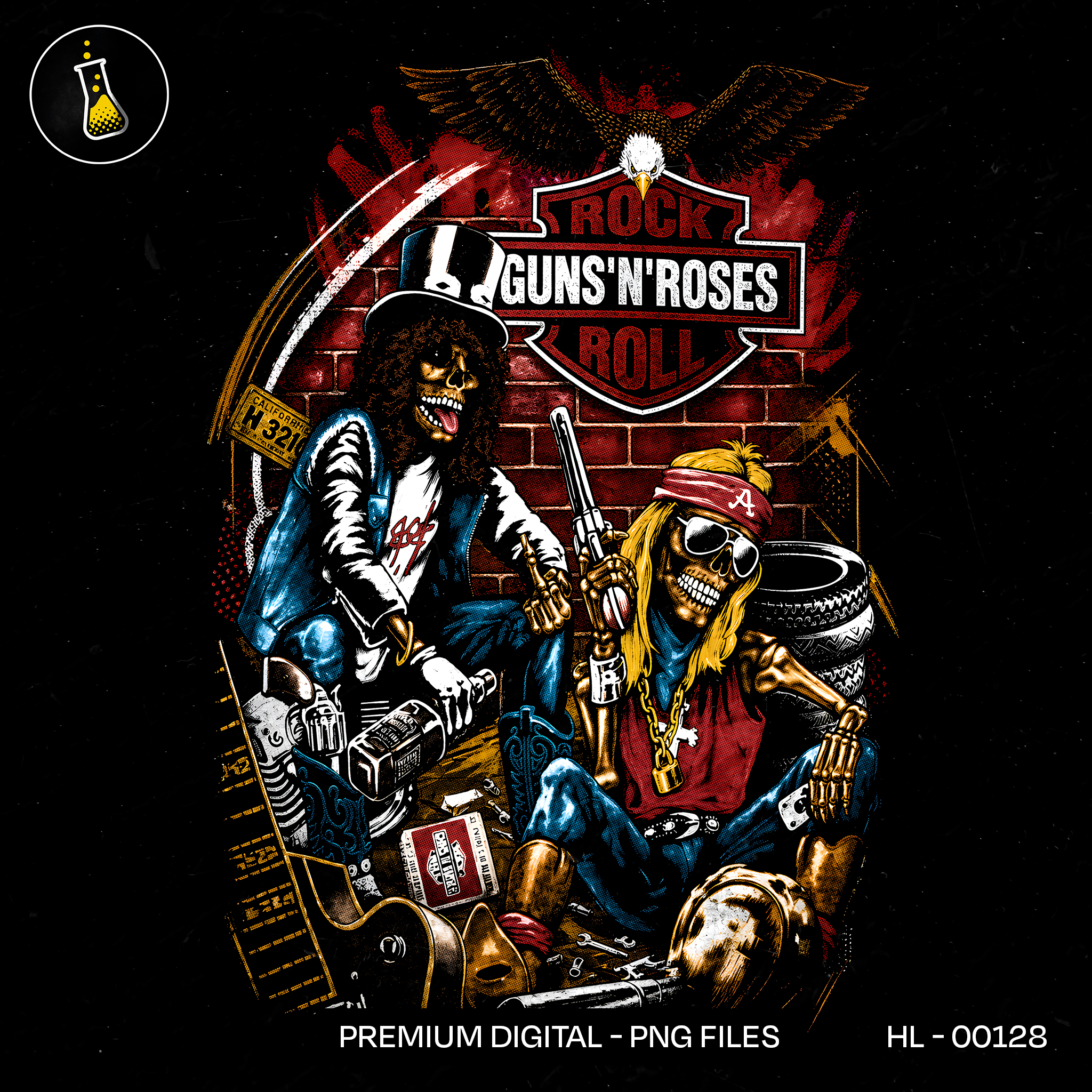 Guns N Roses Rock N Roll Print