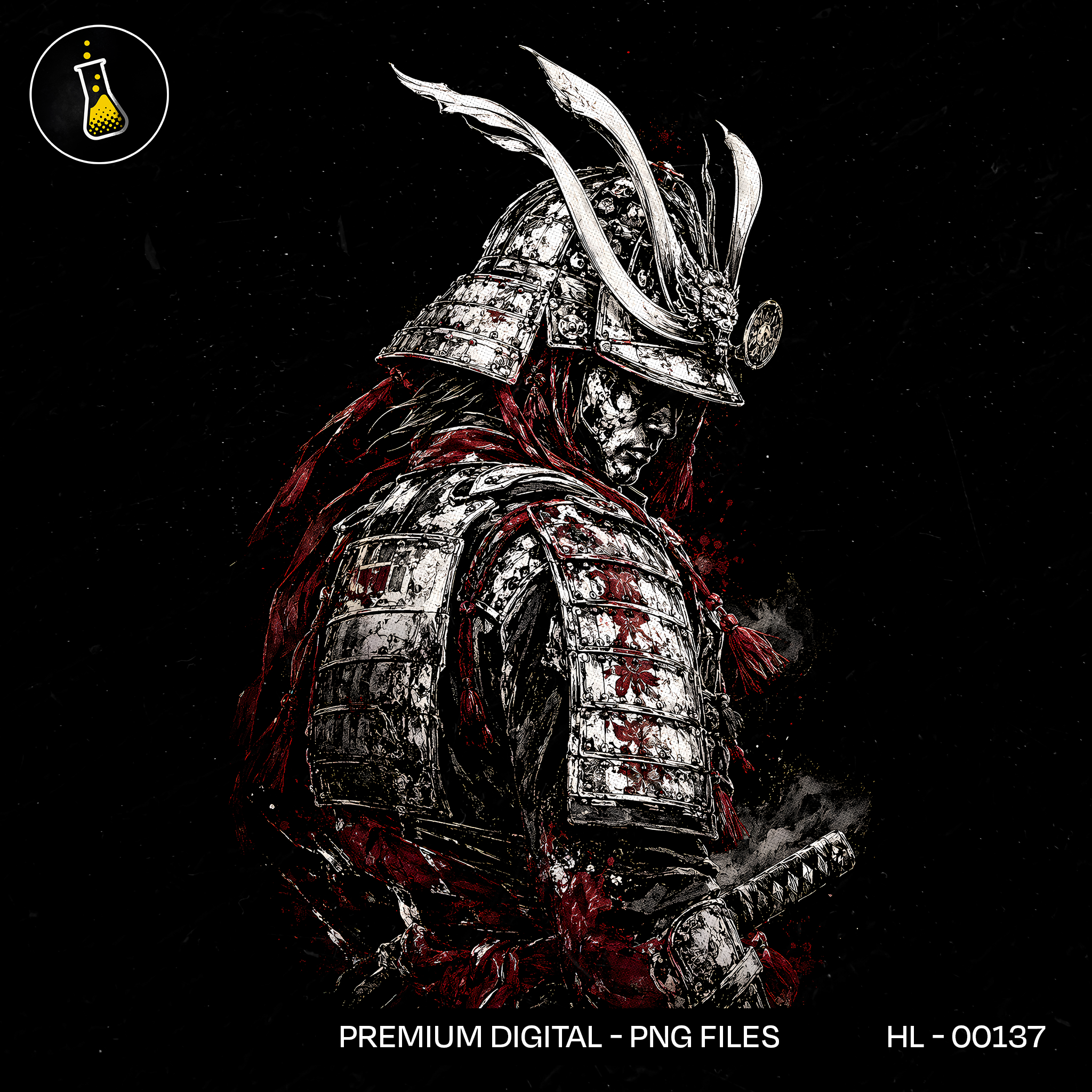 Blood Samurai Warrior Streetwear Print