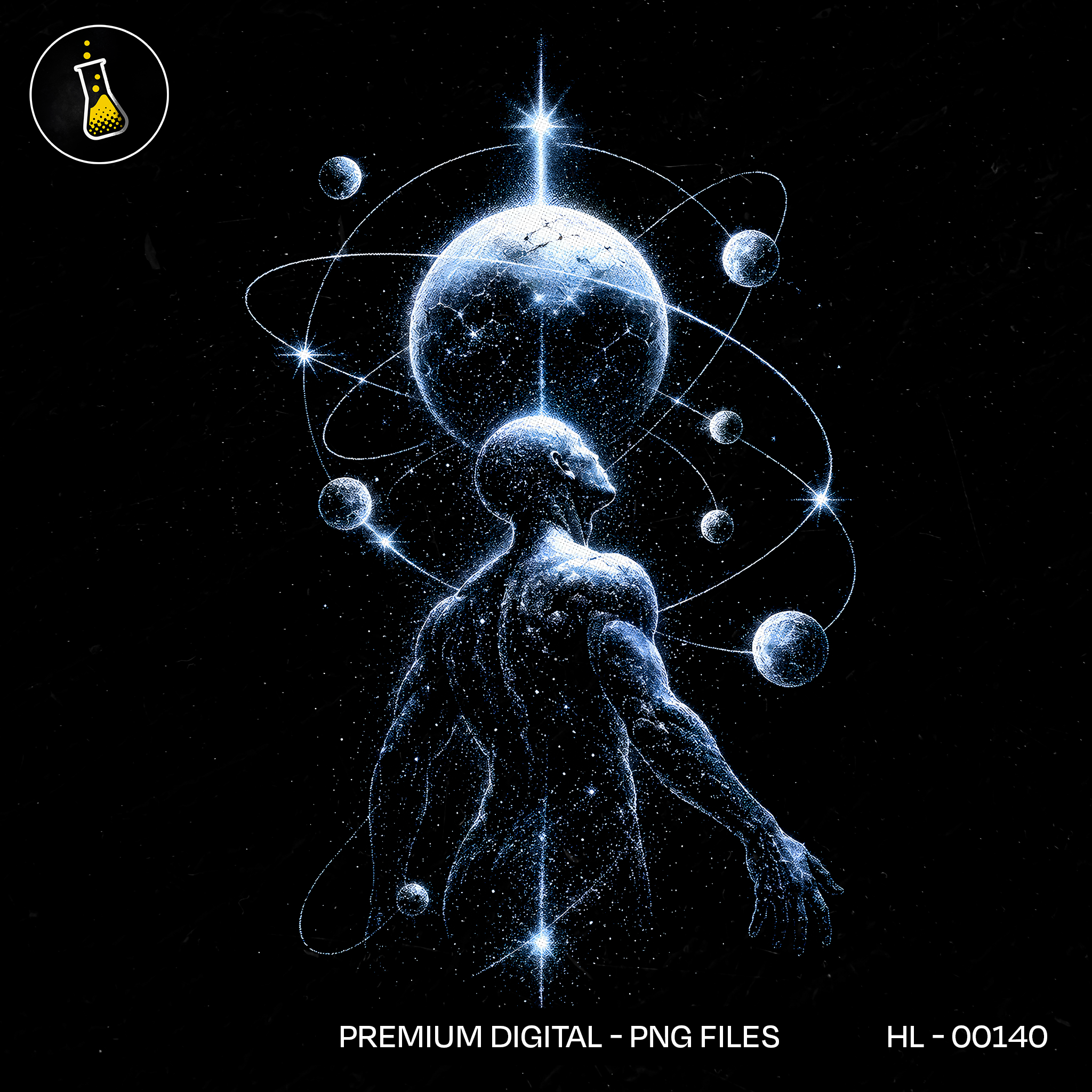 Cosmic Human Orbit Streetwear Print