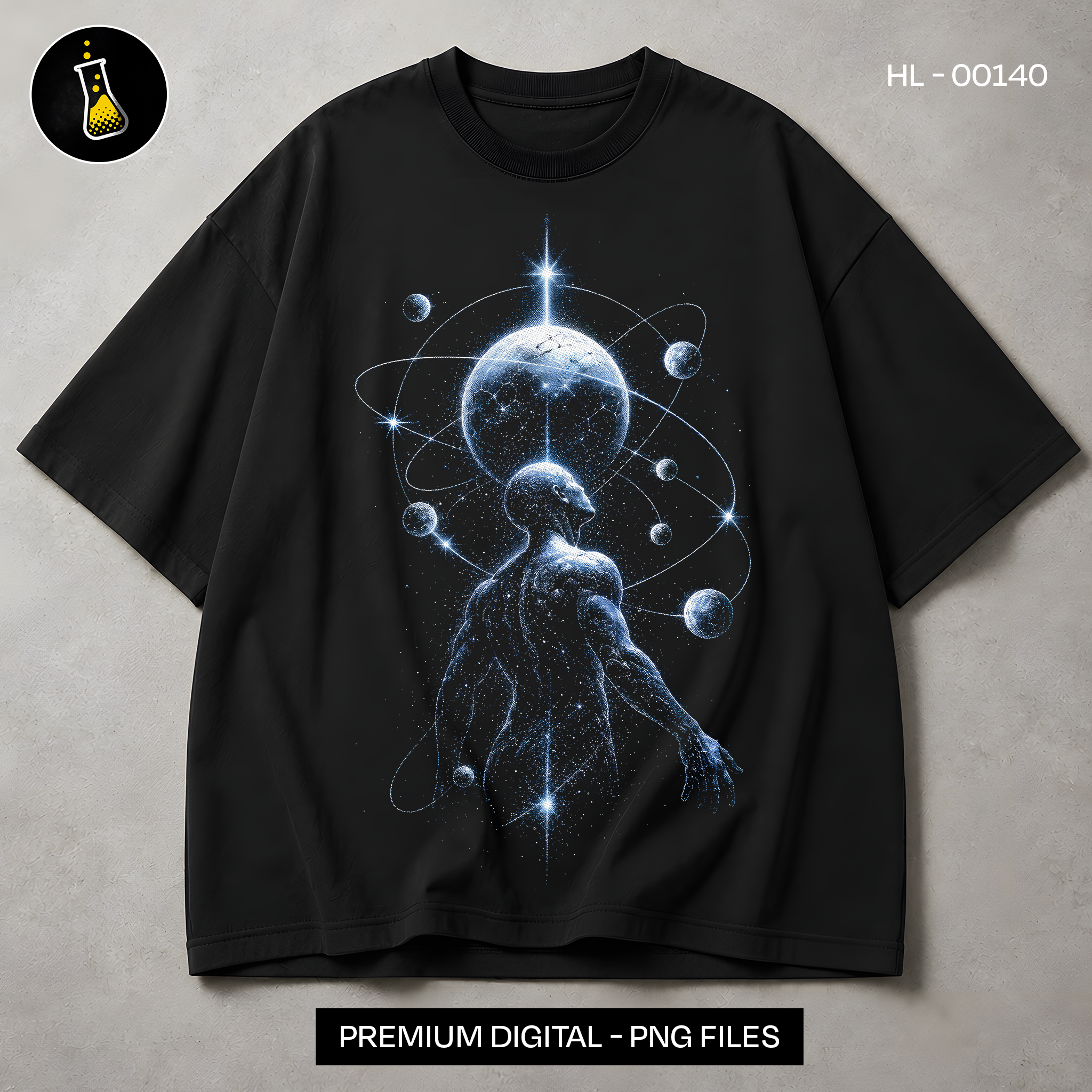 Cosmic Human Orbit Streetwear Print