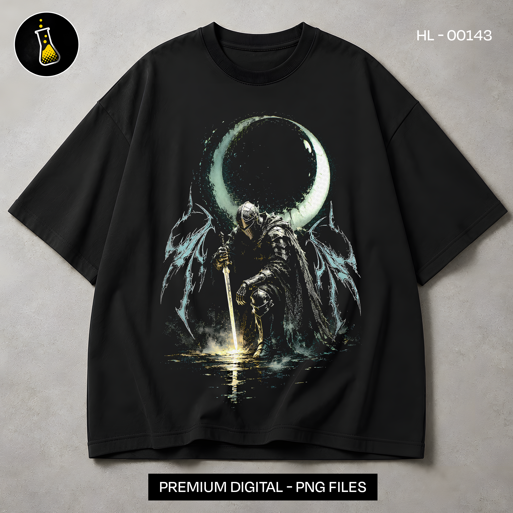 Fallen Knight Crescent Moon Streetwear Print