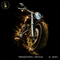 Flaming Chopper Motorcycle Streetwear Print