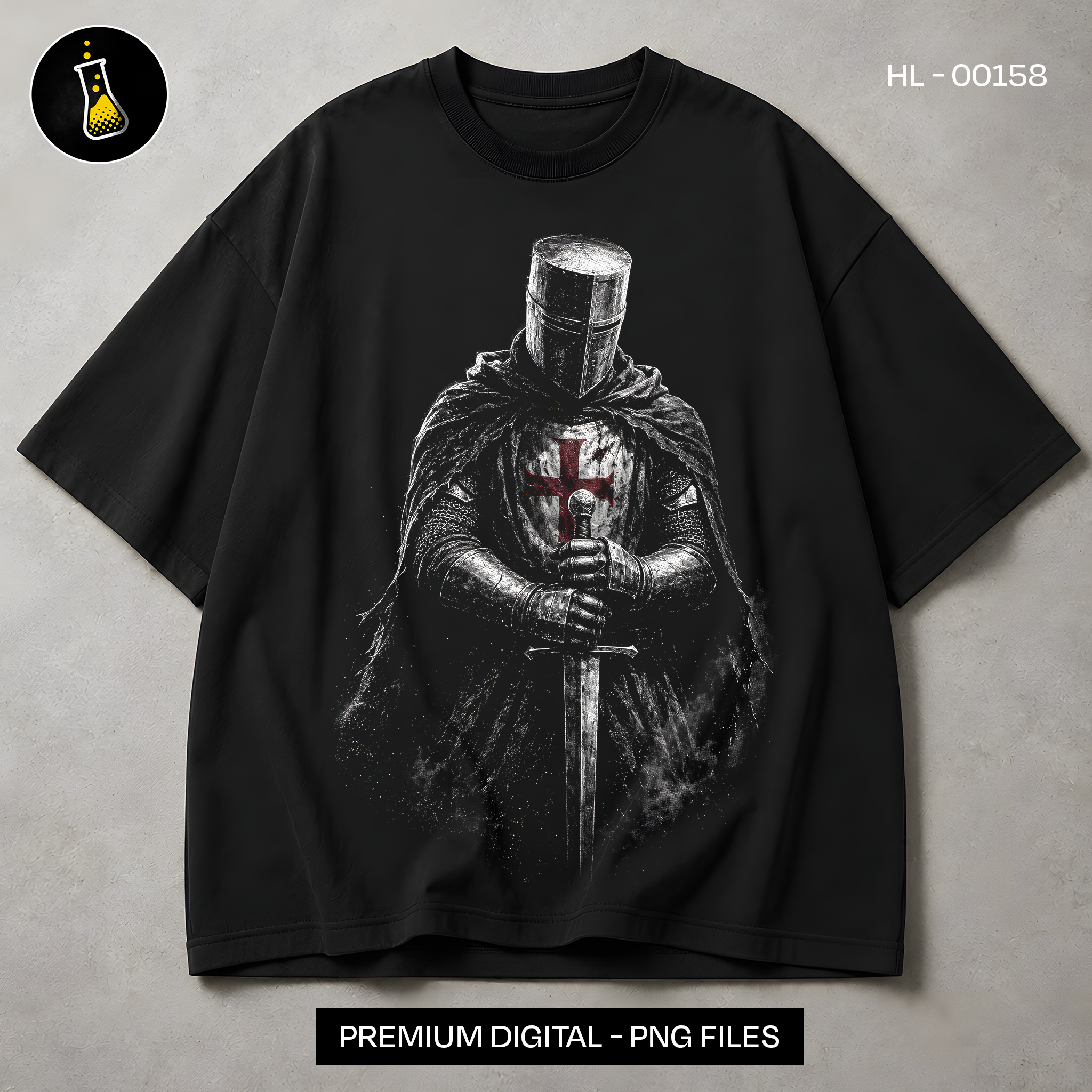 Templar Knight Red Cross Streetwear Print