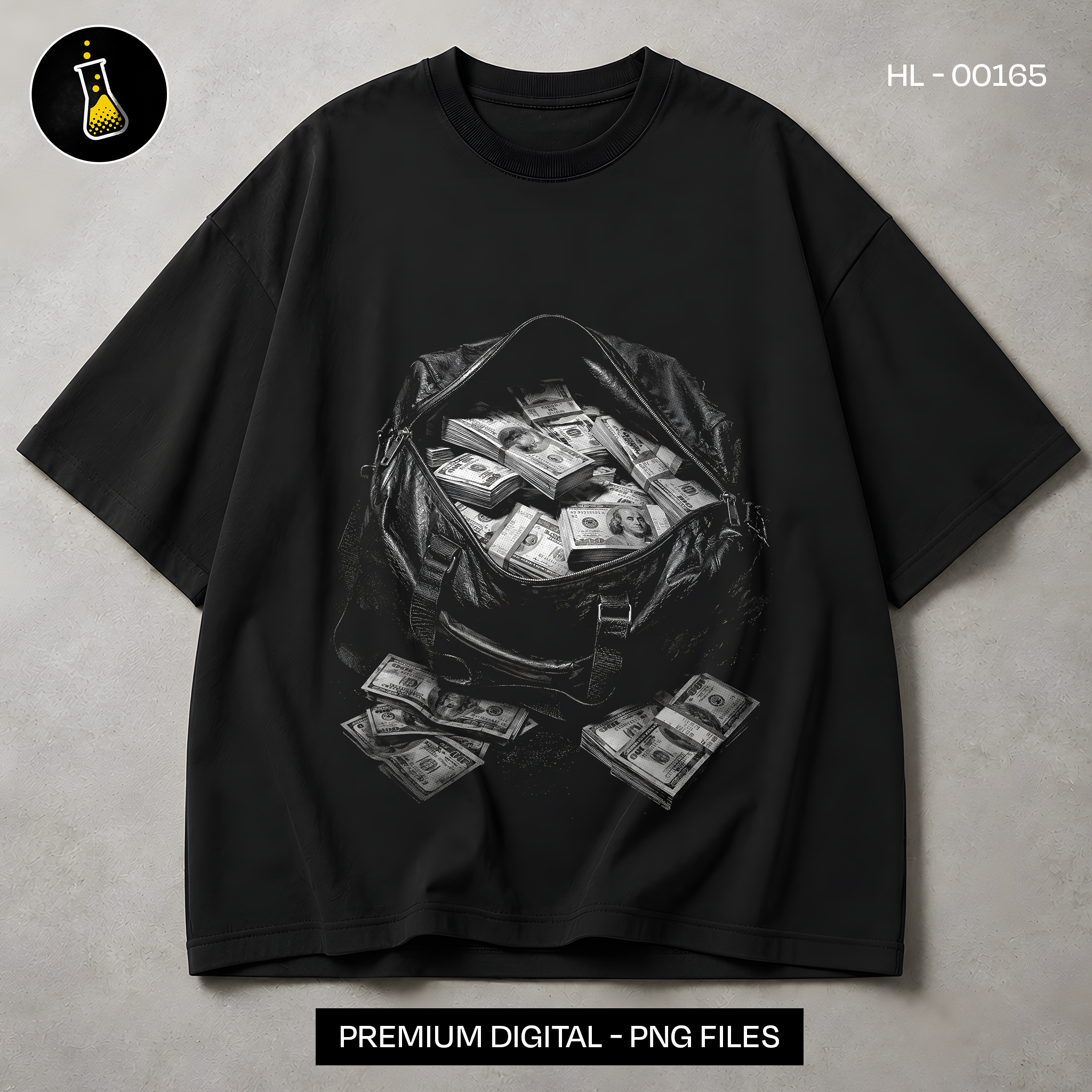 Duffel Bag Full of Cash Streetwear Print