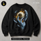 Burning Eyeball in Angel Hands Streetwear Print