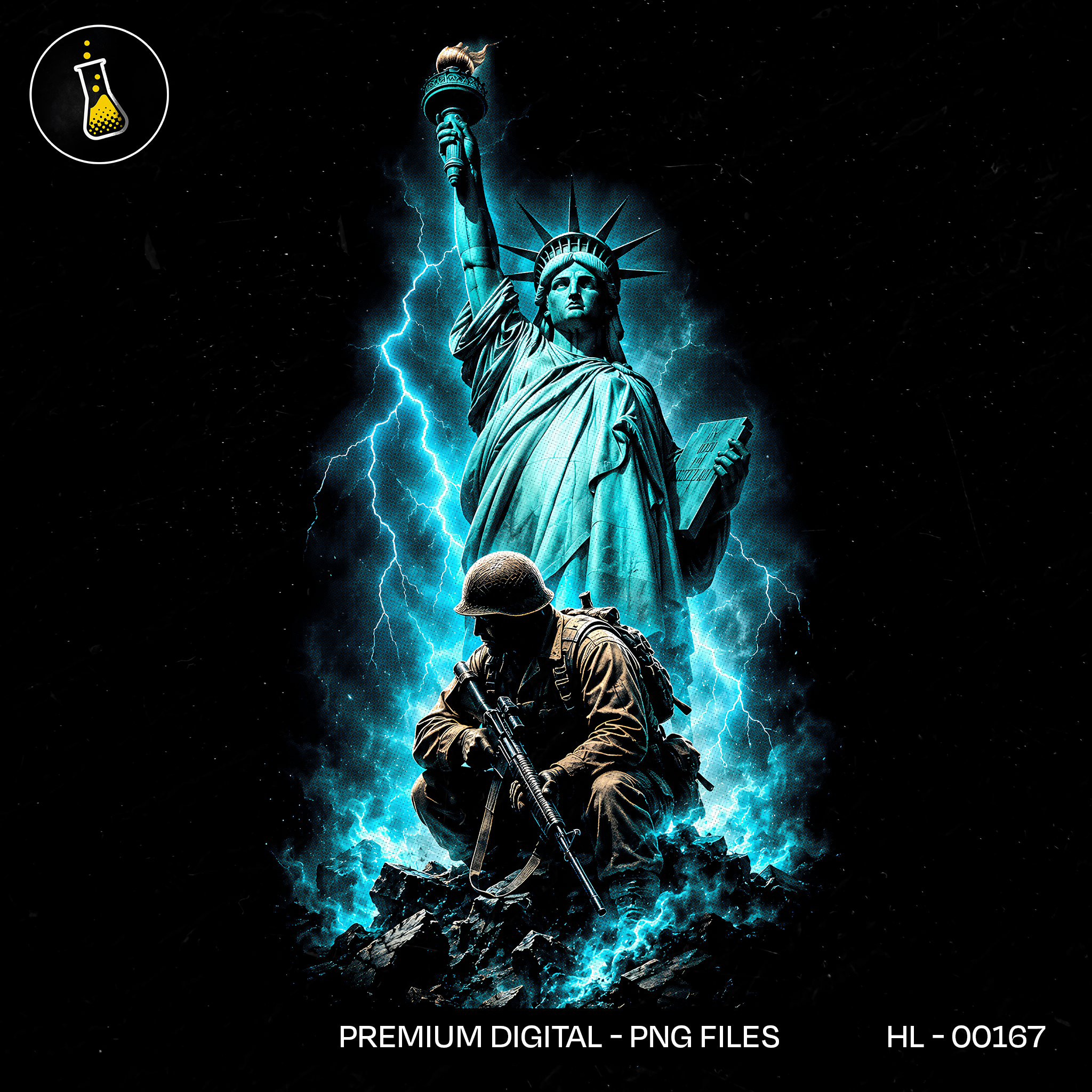 Statue of Liberty Soldier Streetwear Print