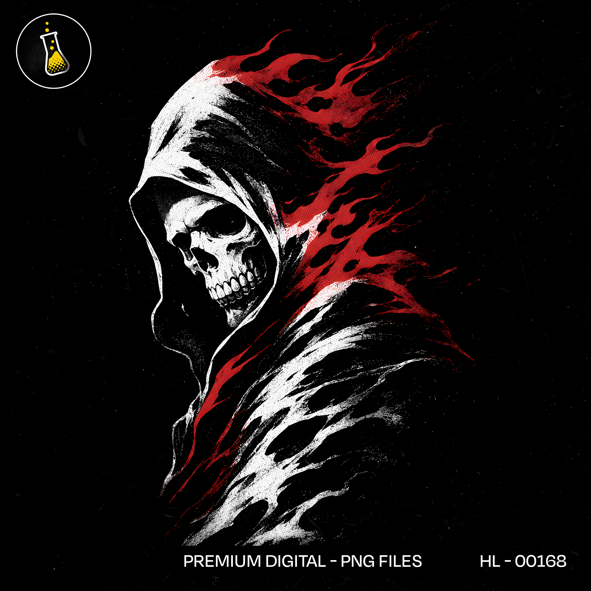 Hooded Reaper Skull Streetwear Print