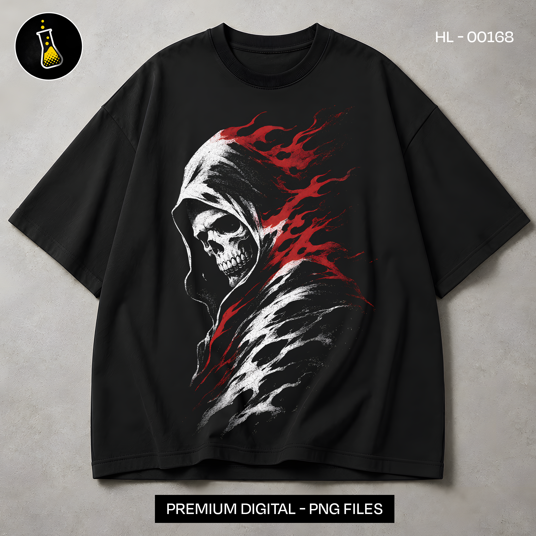 Hooded Reaper Skull Streetwear Print