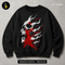 Red Star Flaming Skull Streetwear Print