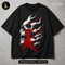 Red Star Flaming Skull Streetwear Print