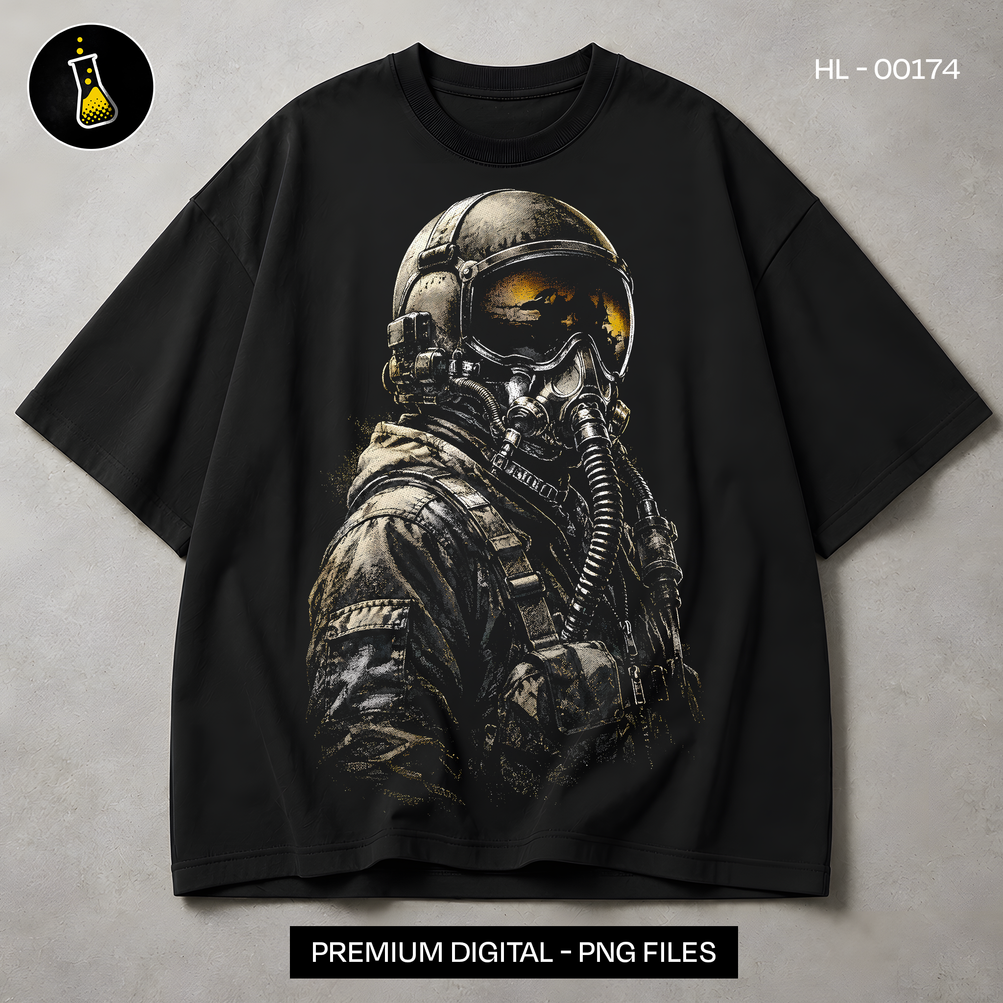 Fighter Pilot Skull Helmet Streetwear Print