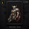 Horned Skull Knight Warrior Streetwear Print