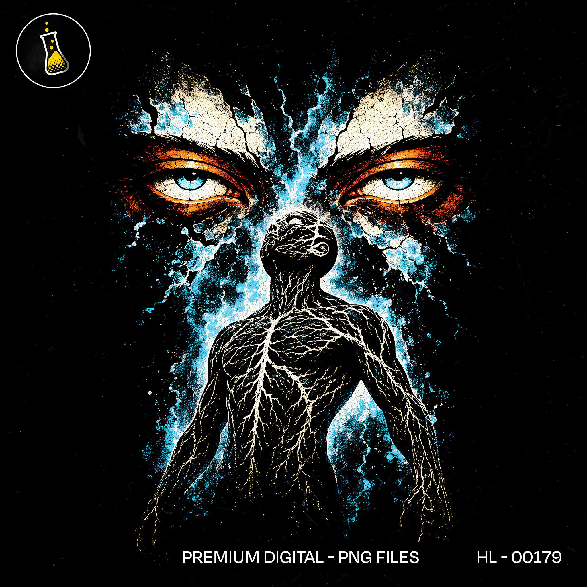 Electric Eyes Lightning Man Streetwear Print