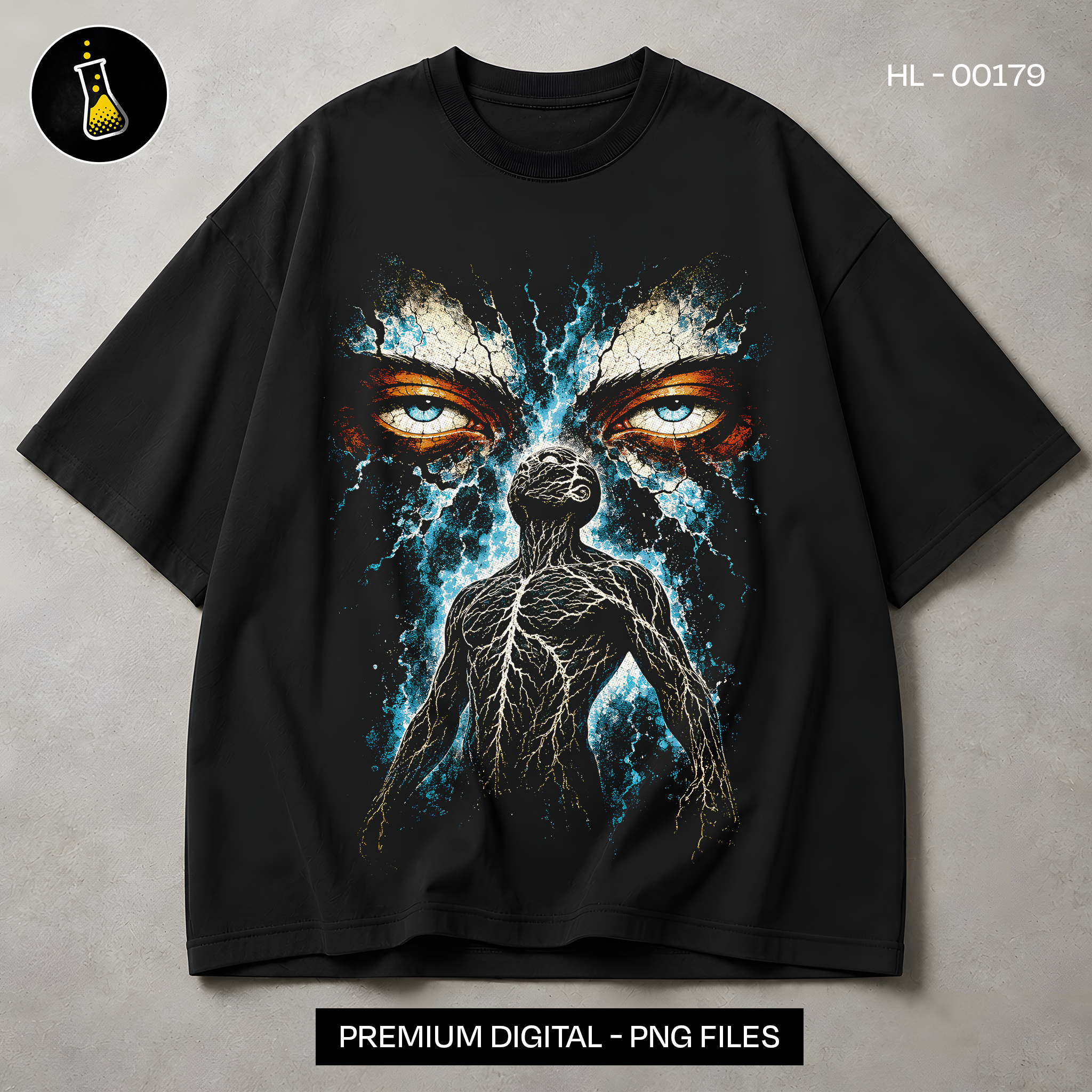 Electric Eyes Lightning Man Streetwear Print