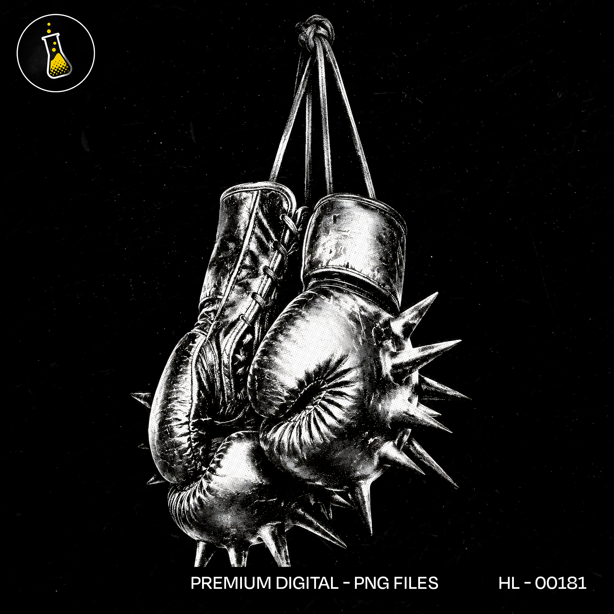 Spiked Boxing Gloves Streetwear Print