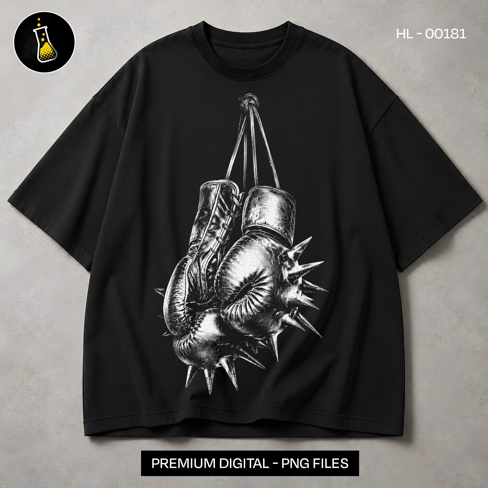 Spiked Boxing Gloves Streetwear Print