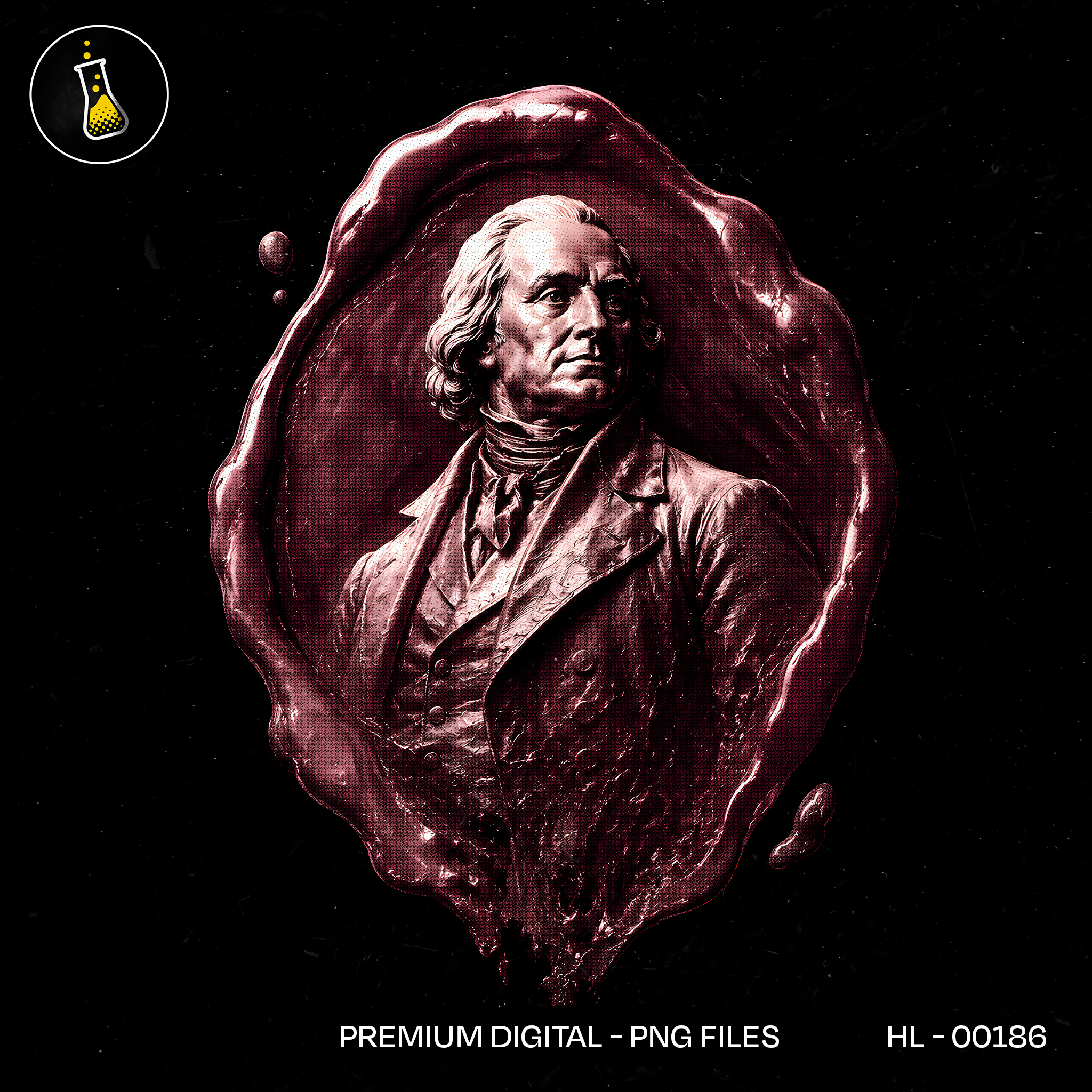 Wax Seal Portrait Bust Streetwear Print