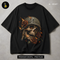 Burning Helmet Skull Roses Streetwear Print