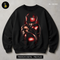 Red Boxer Fighting Stance Streetwear Print
